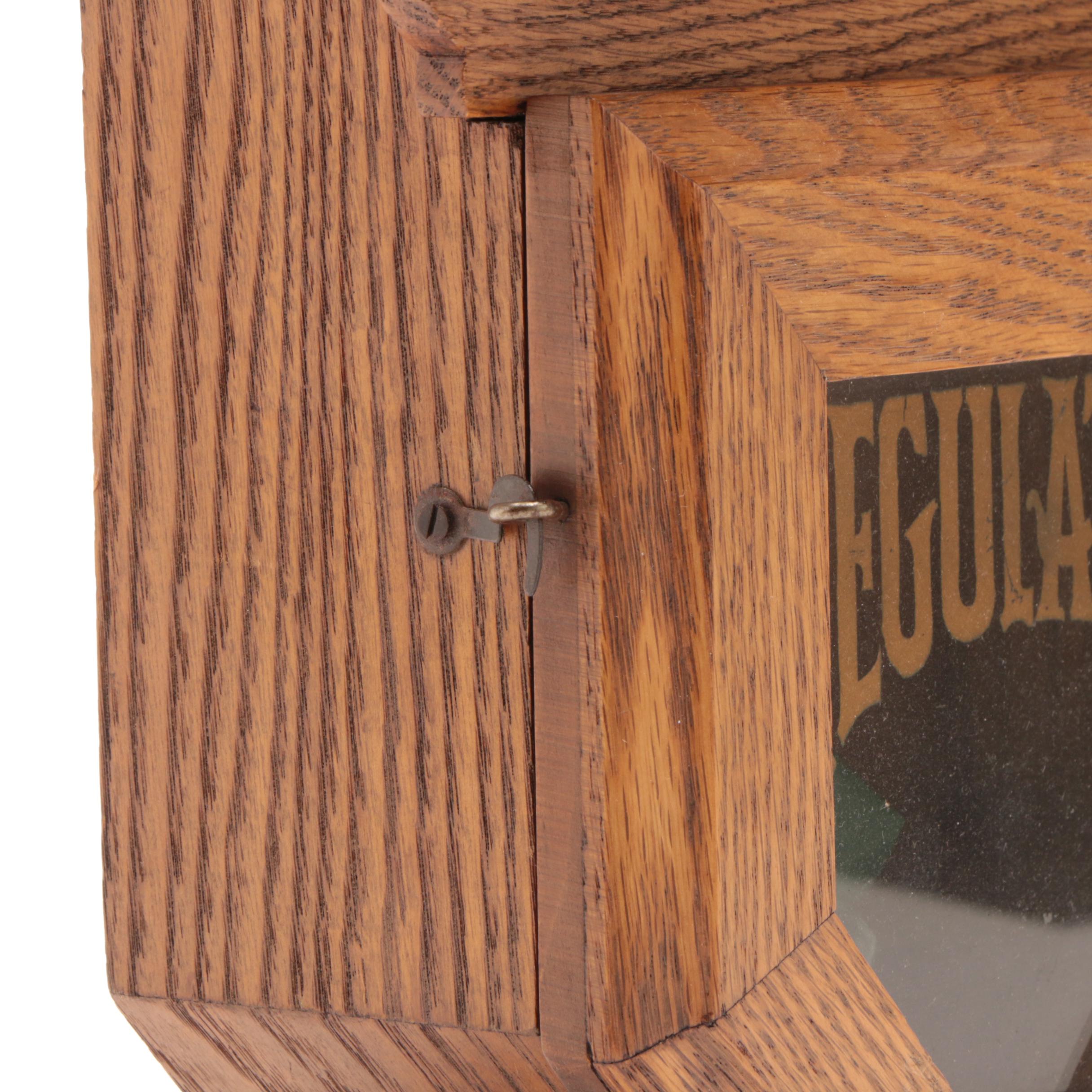 E. Ingraham Co. "Regulator" Oak Wall Clock