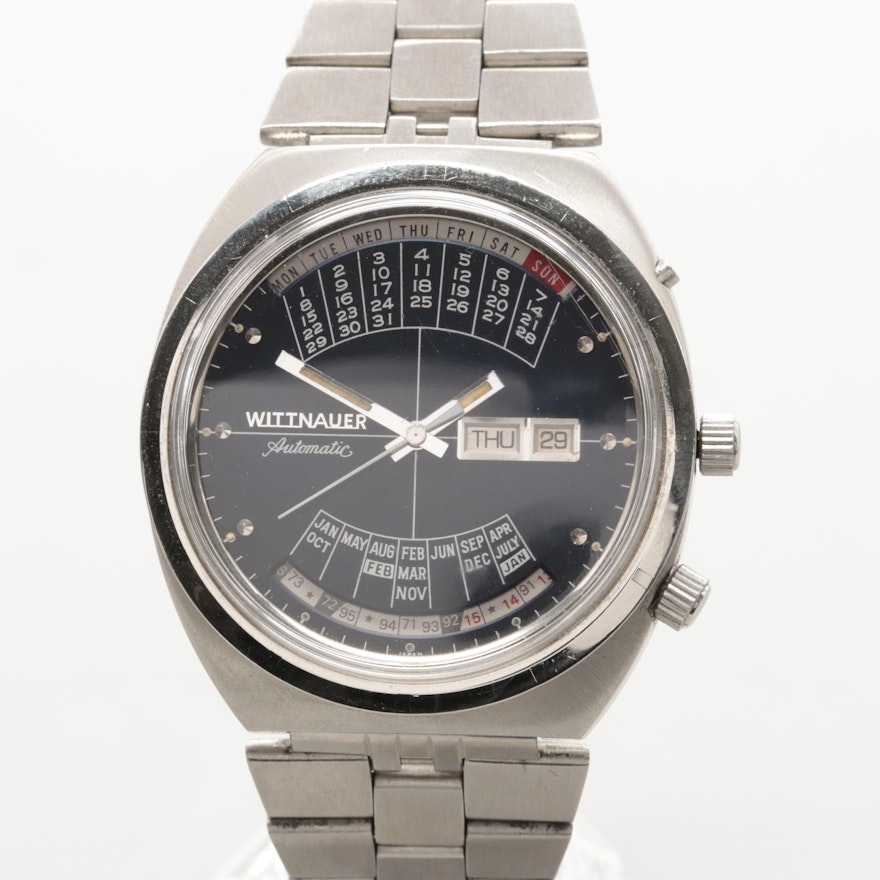Vintage Wittnauer 2000 Perpetual Calendar Wristwatch