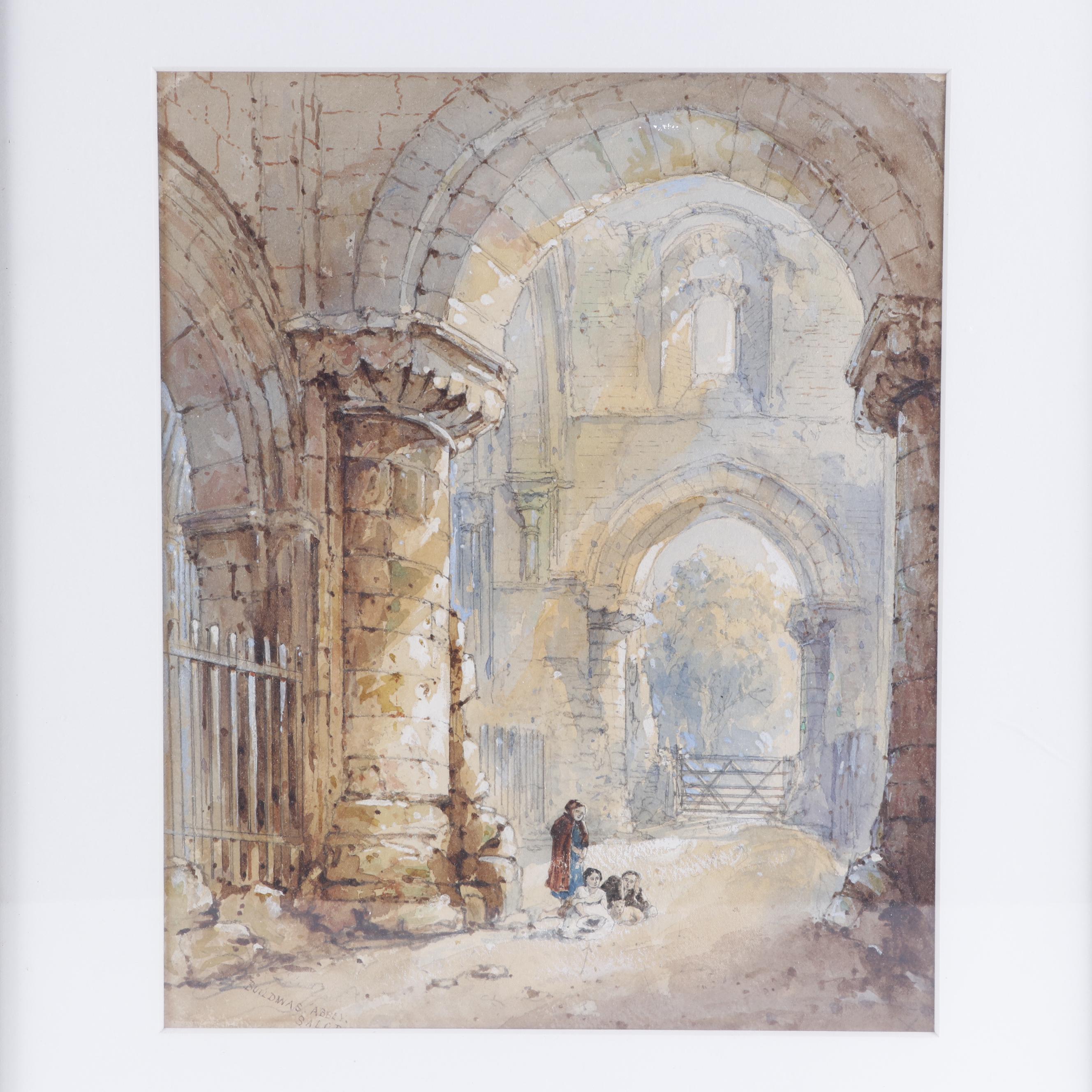 Watercolor Painting "Buildwas Abbey, Shropshire"
