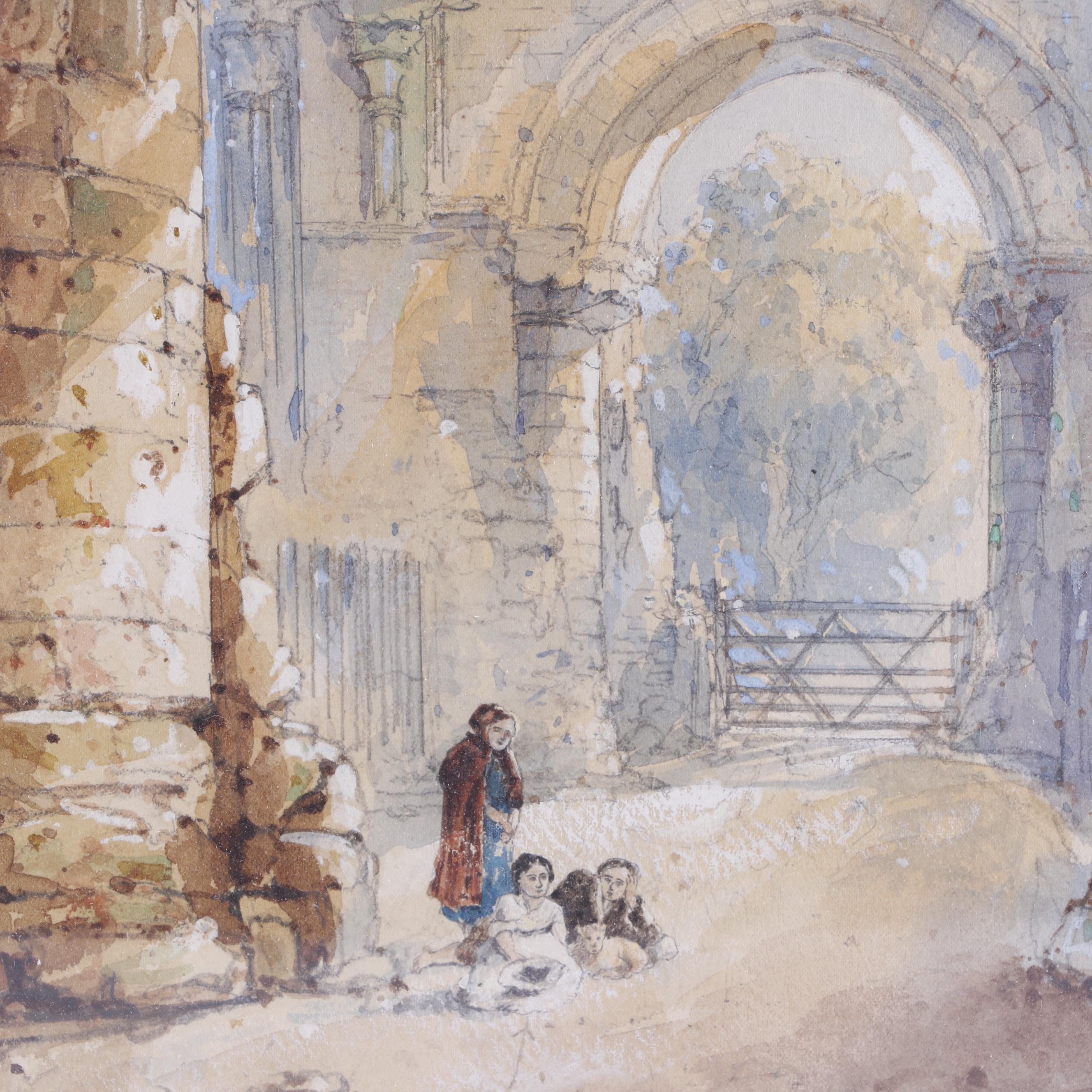 Watercolor Painting "Buildwas Abbey, Shropshire"