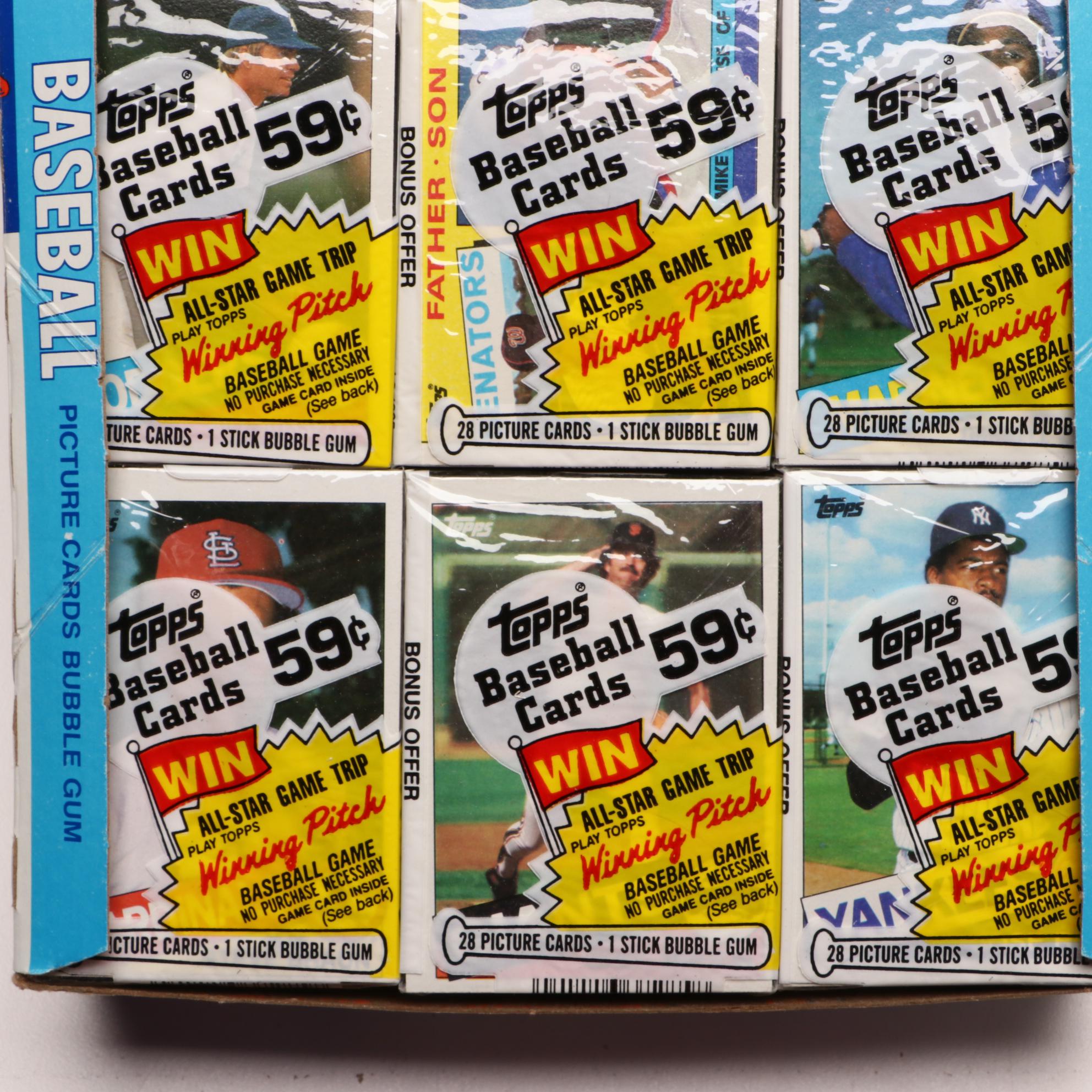 Unopened Baseball Card Boxes and Rack Packs