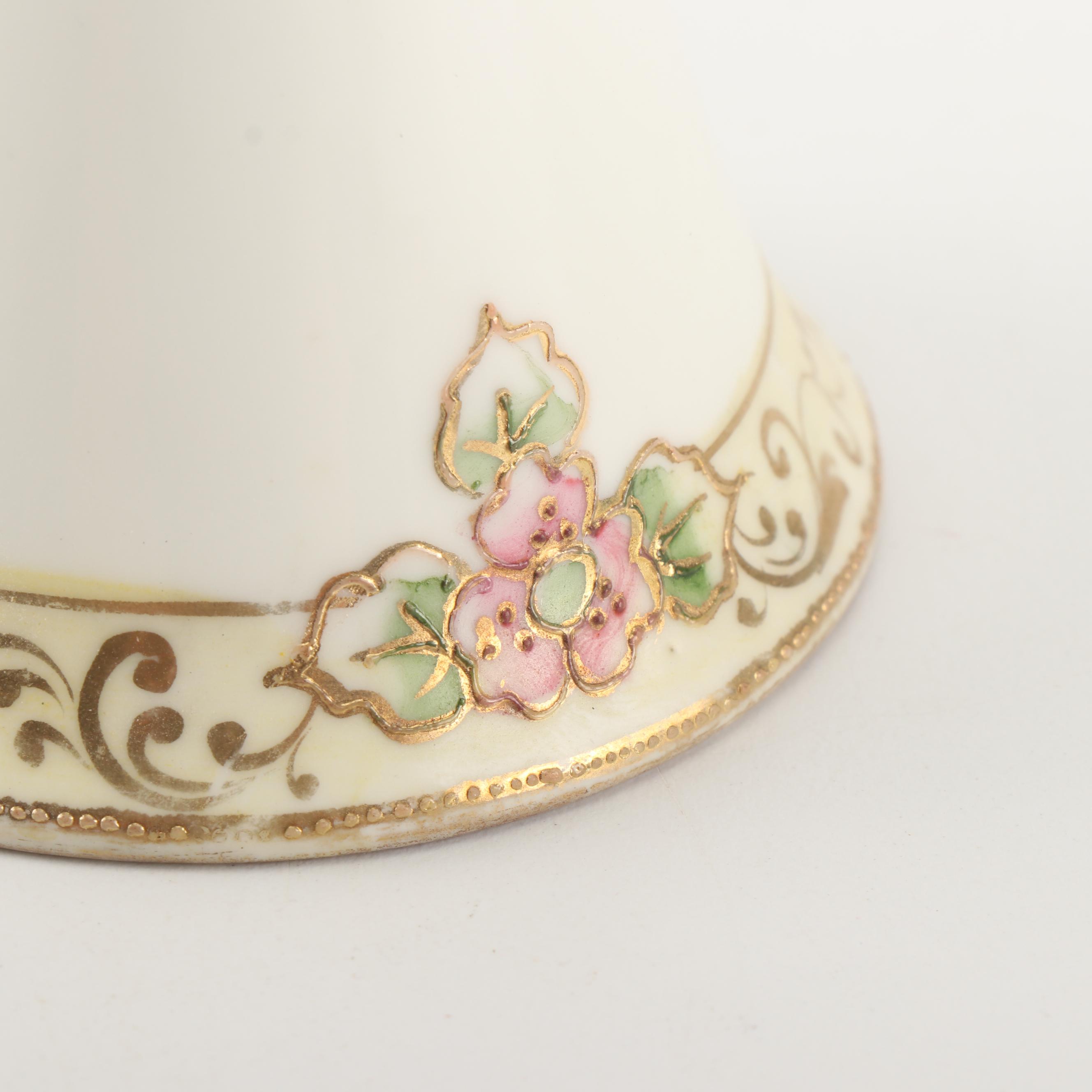 Victorian Hat Pins with Morimura Bros. and C. Hutschenreuther Hat Pin Holders