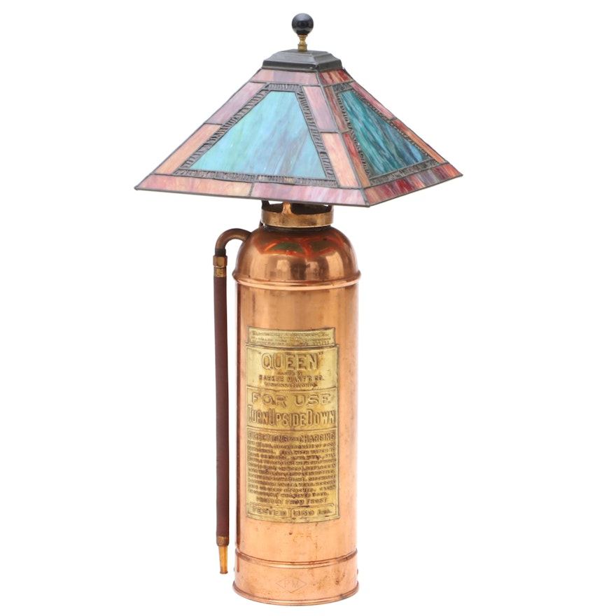 Converted "Queen" Fire Extinguisher Lamp