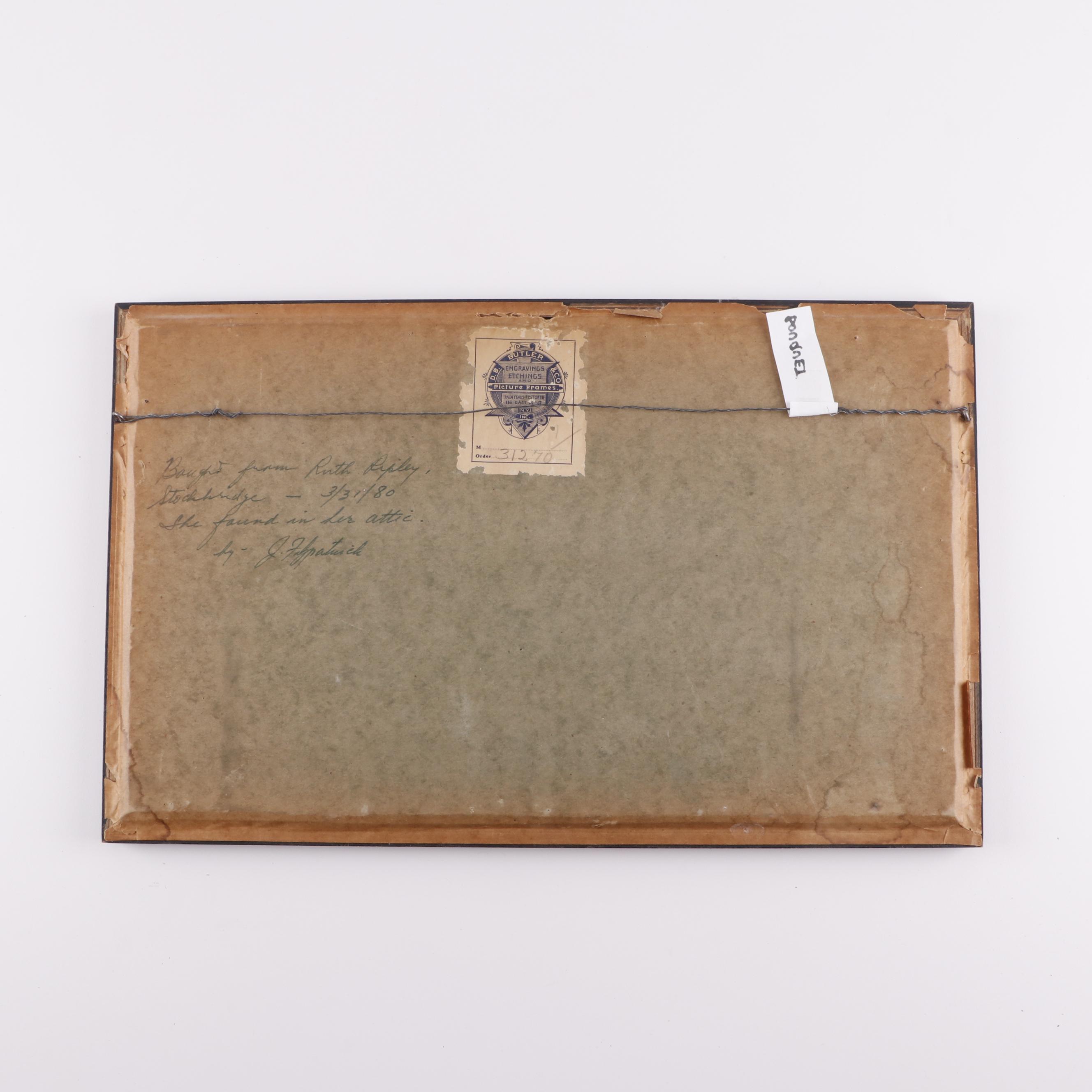 Framed Antique Silk Embroidery Panel