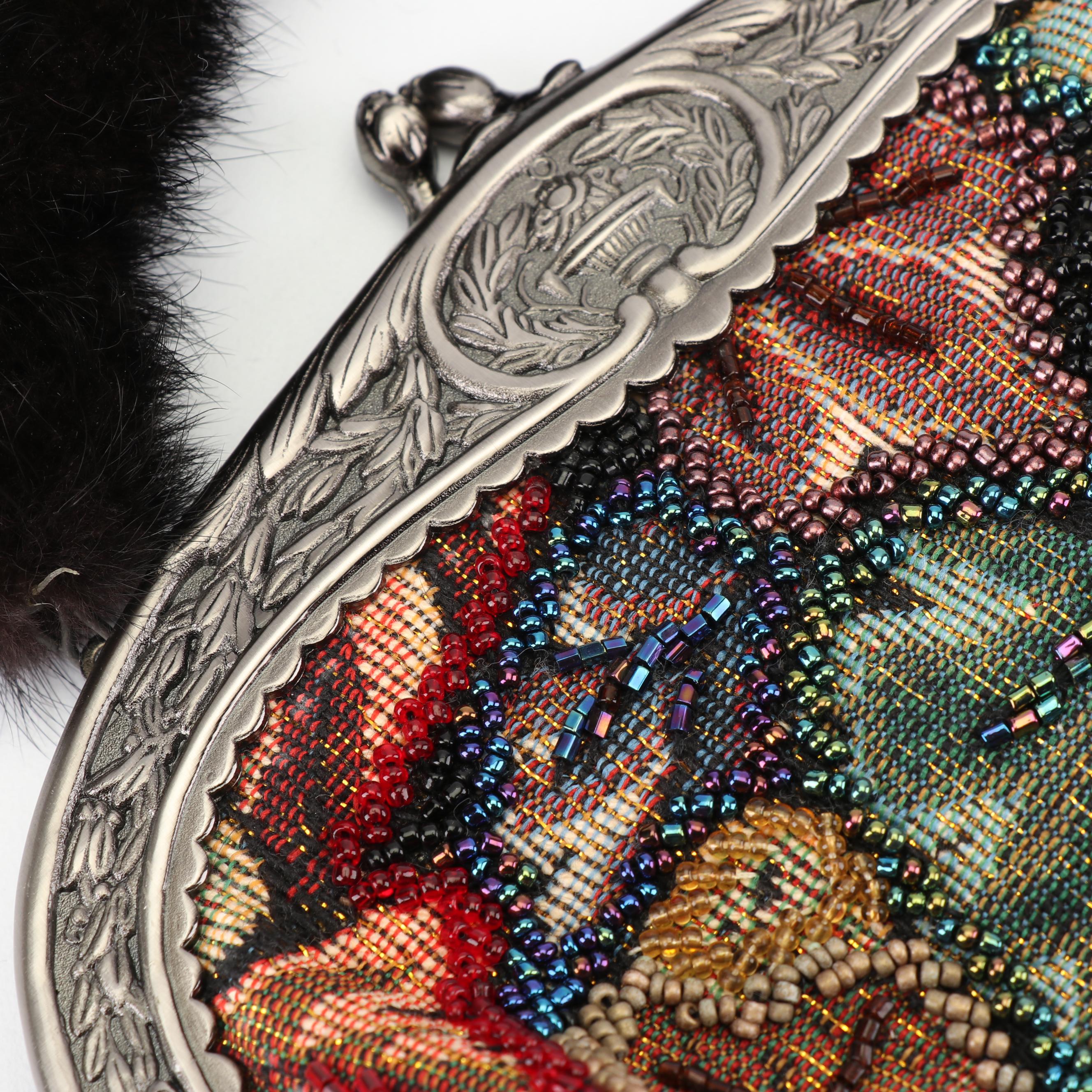 Evening Bags including Morris Kaye Furs Bag with Mink Fur Handle