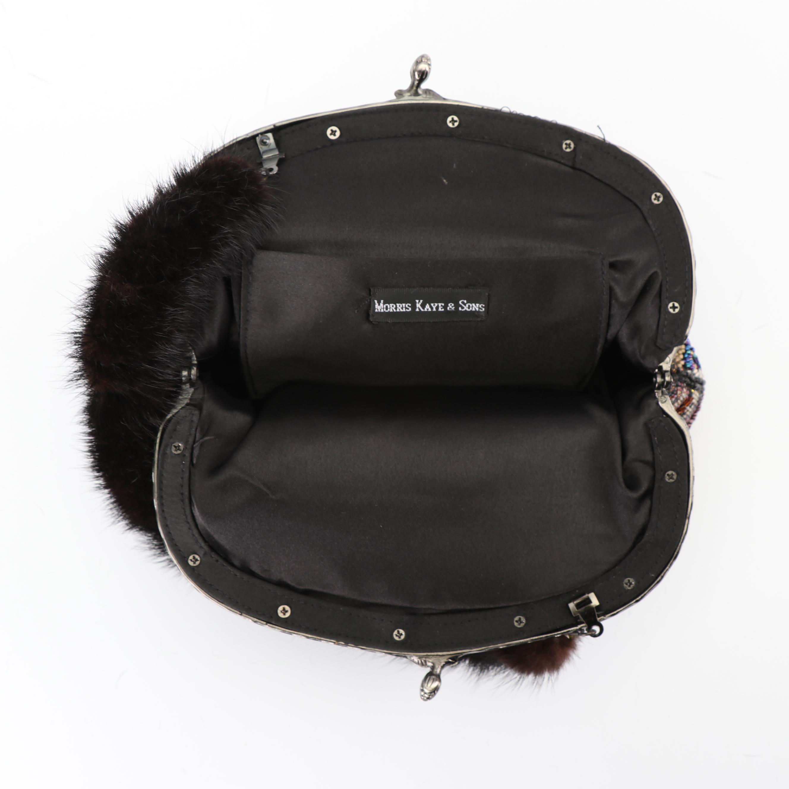 Evening Bags including Morris Kaye Furs Bag with Mink Fur Handle