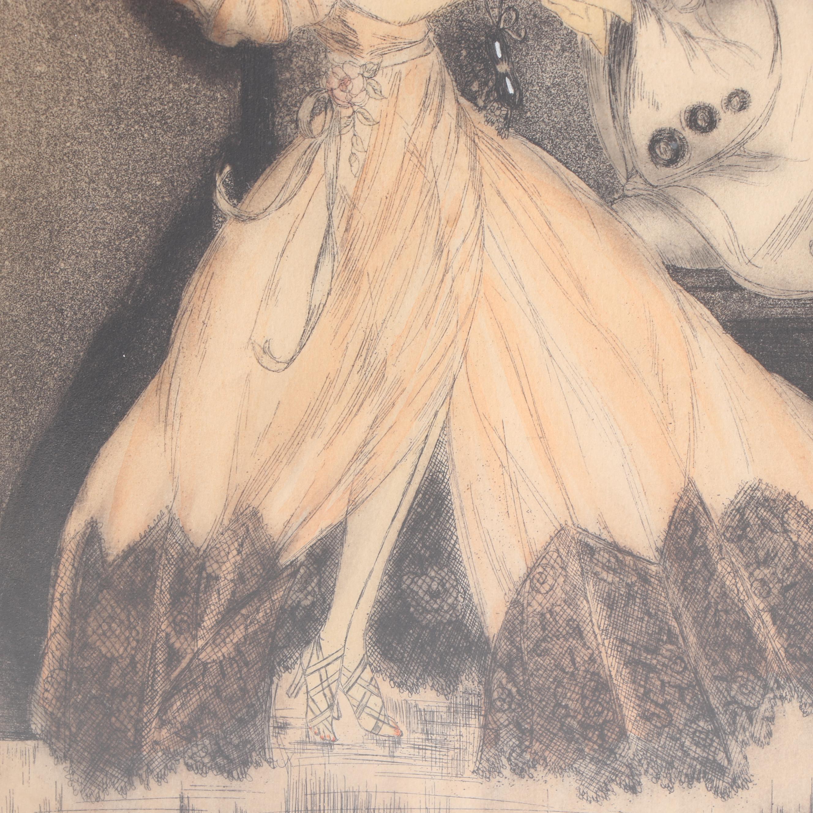 Allene J. Love Lithograph "Bon Nuit"