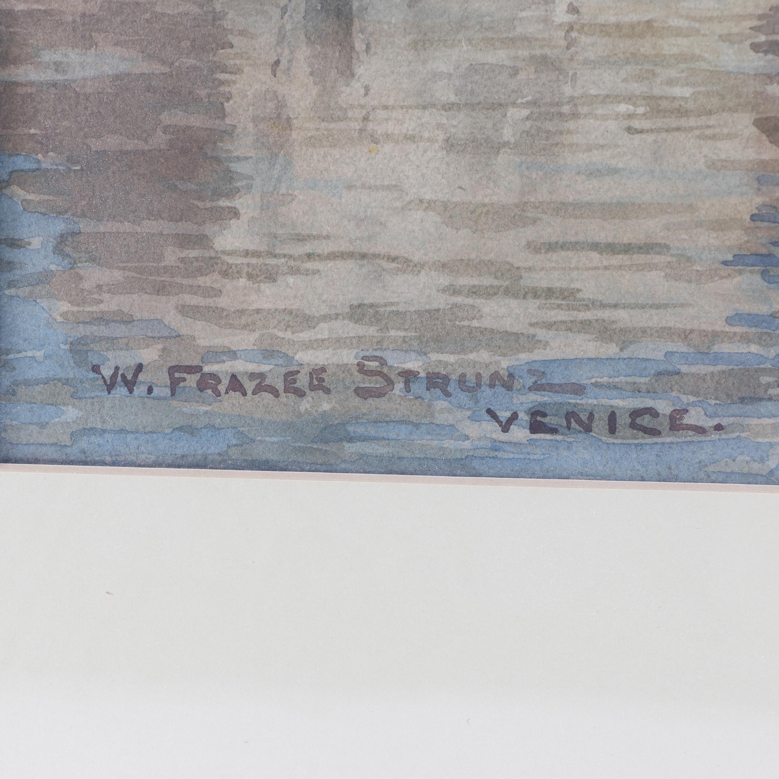 William Frazee Strunz Watercolor Painting "Venice"