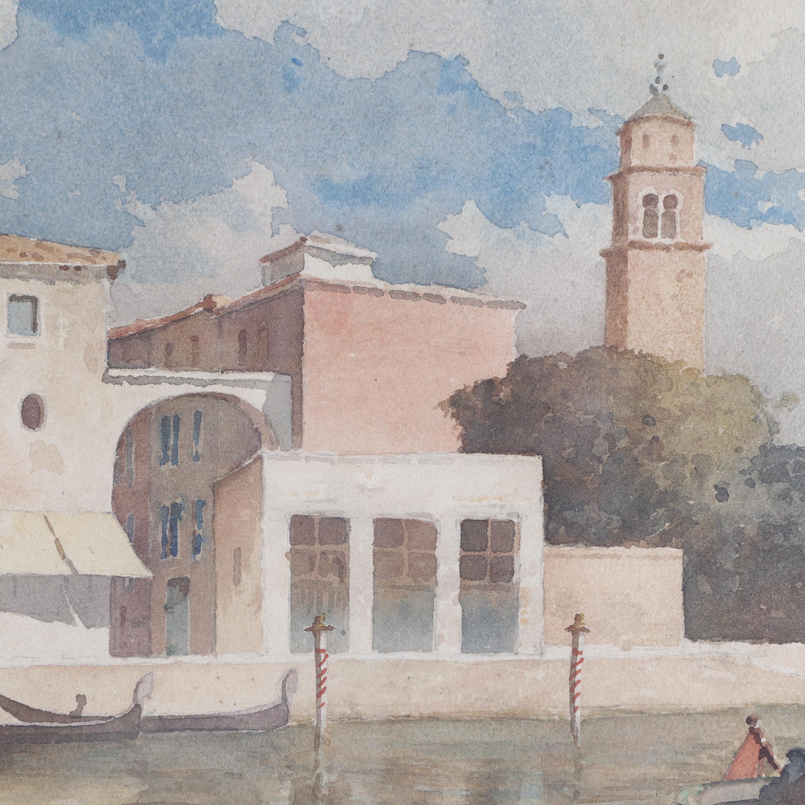 William Frazee Strunz Watercolor Painting "Venice"