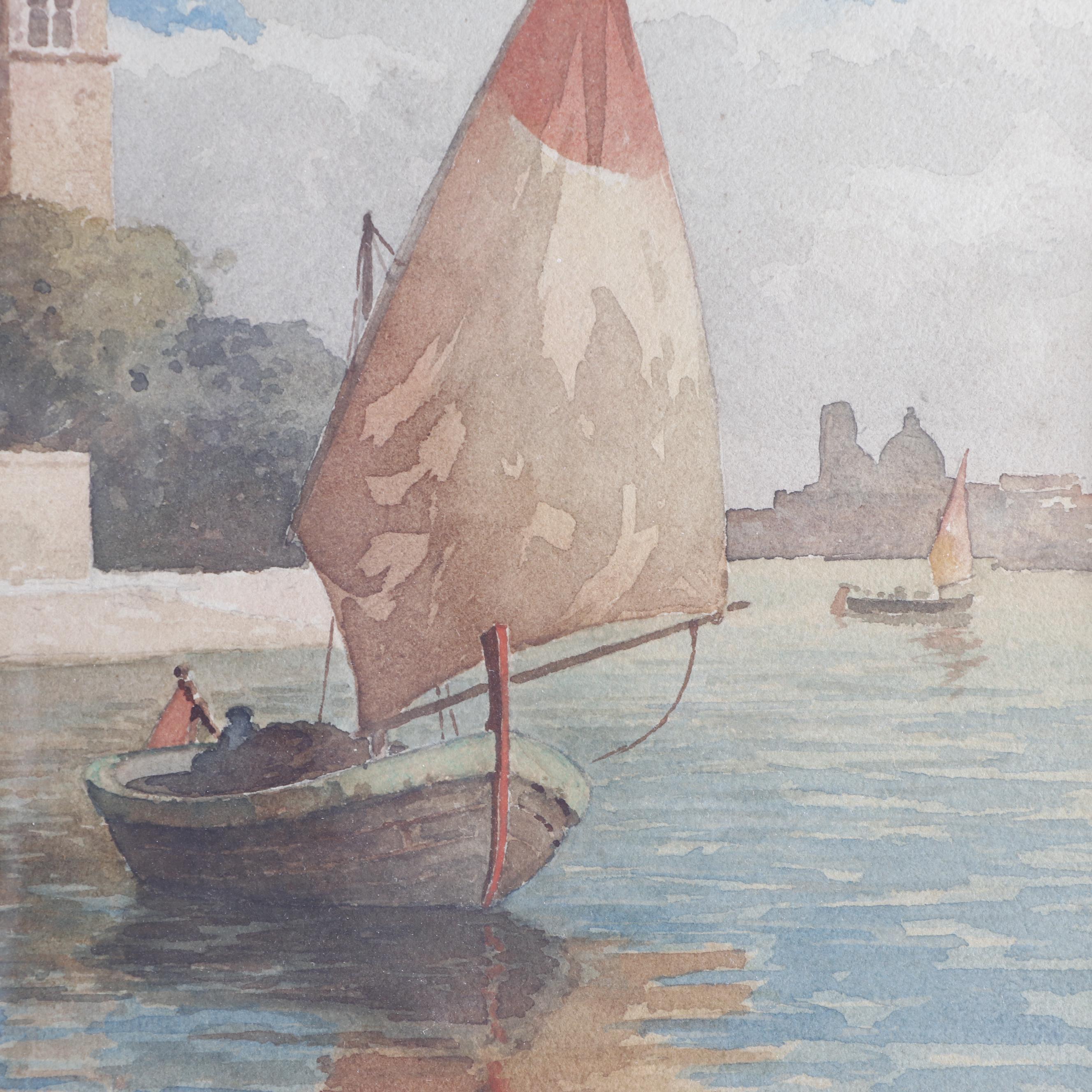 William Frazee Strunz Watercolor Painting "Venice"