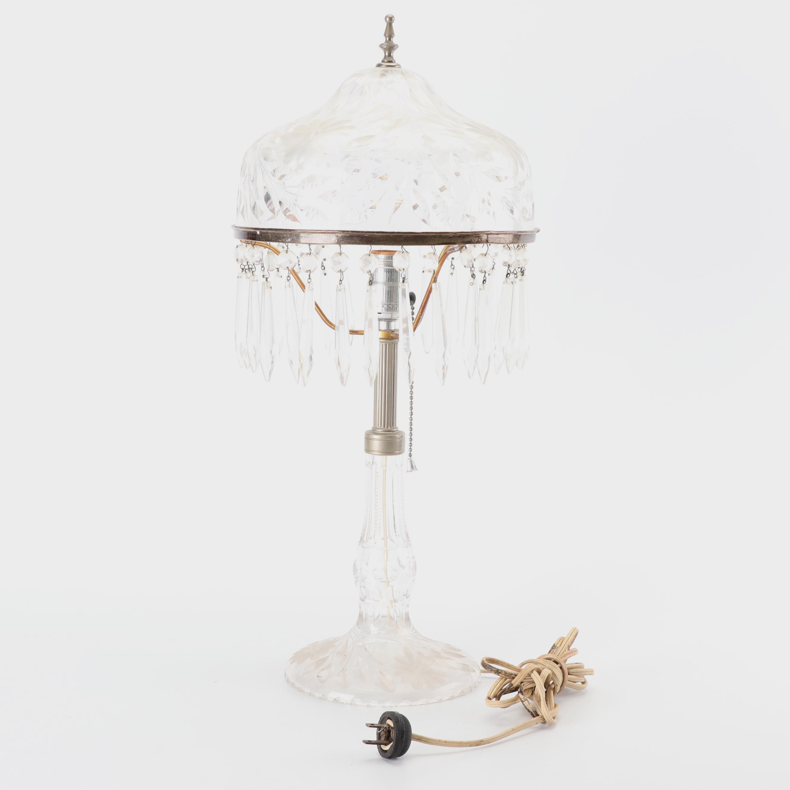 Antique Cut Crystal Lamp