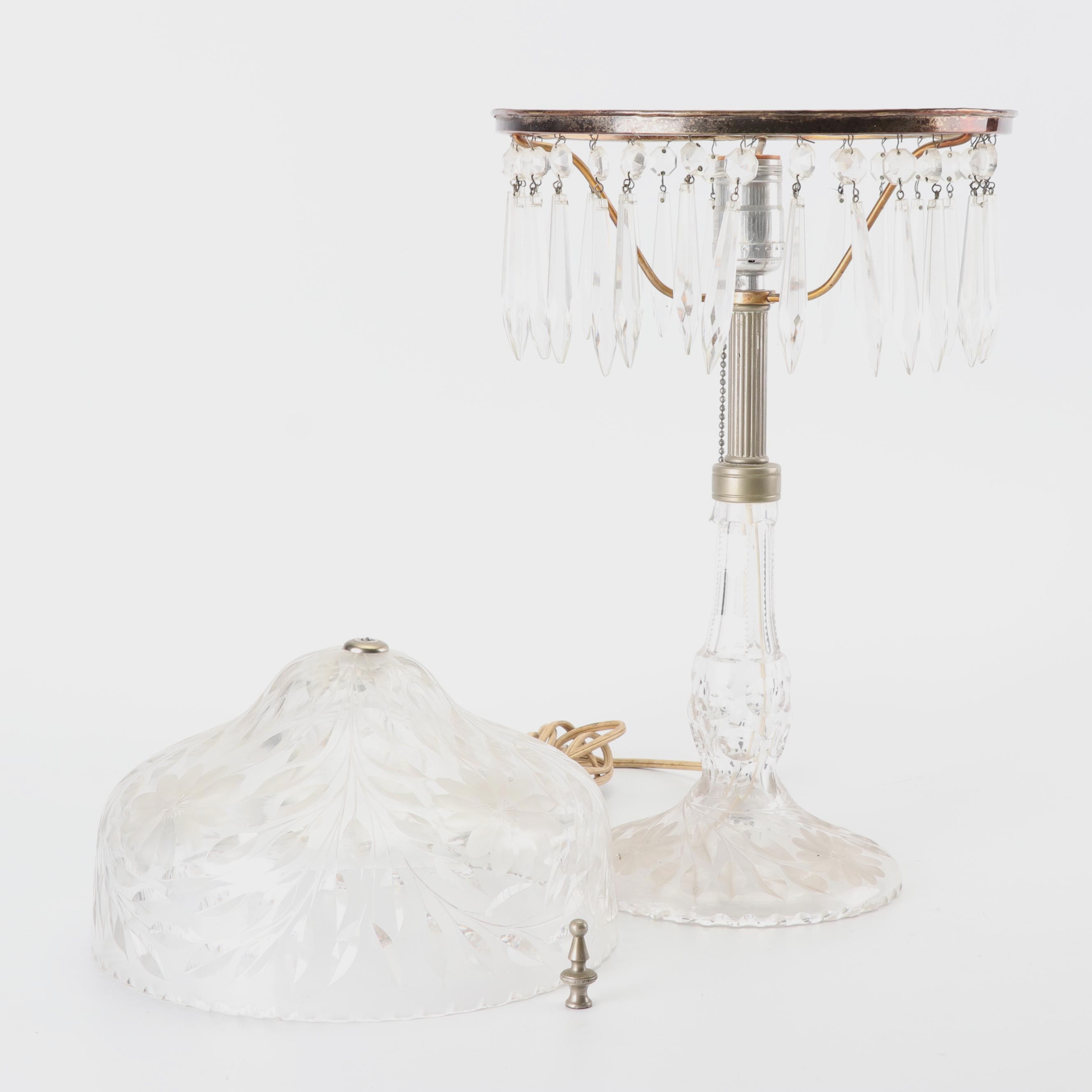Antique Cut Crystal Lamp