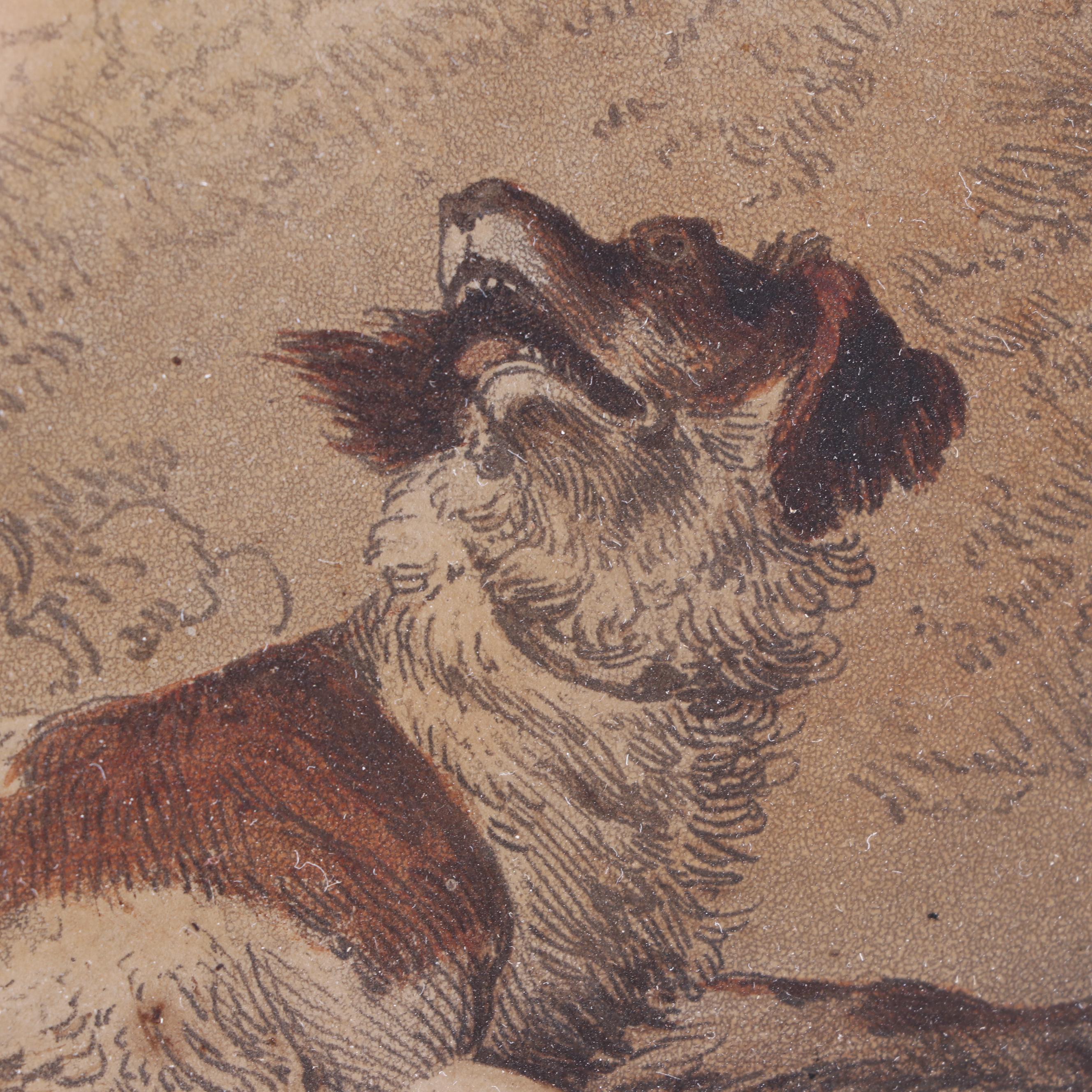 Richard Westall Etching "Crossing the Burn"