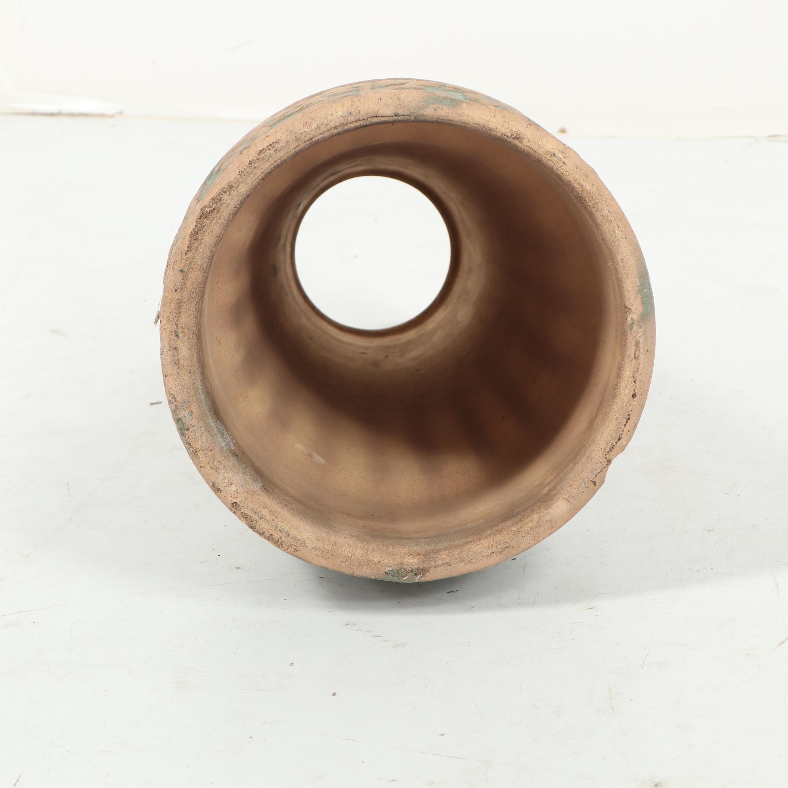 Embossed Earthenware Pedestal Base