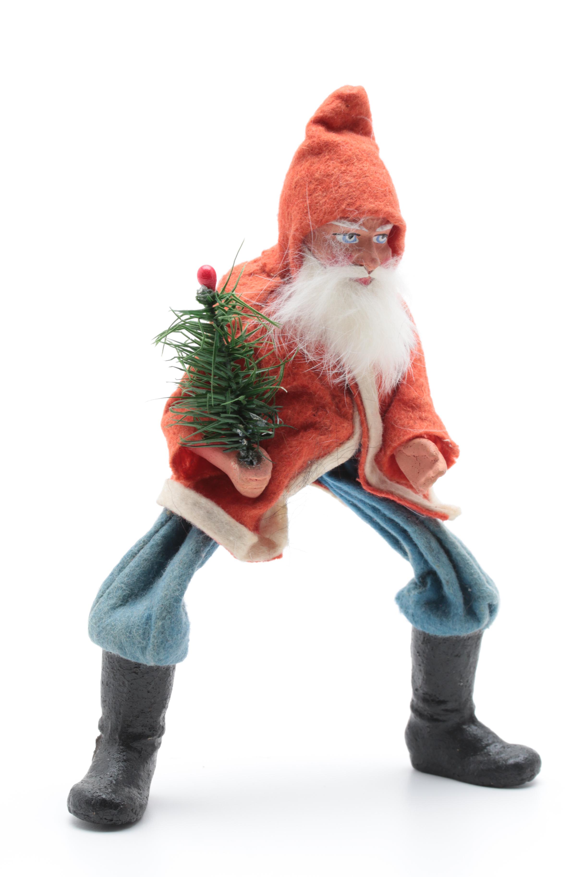 Circa 1900 Papier-Mâché Belsnickle on Platform Horse