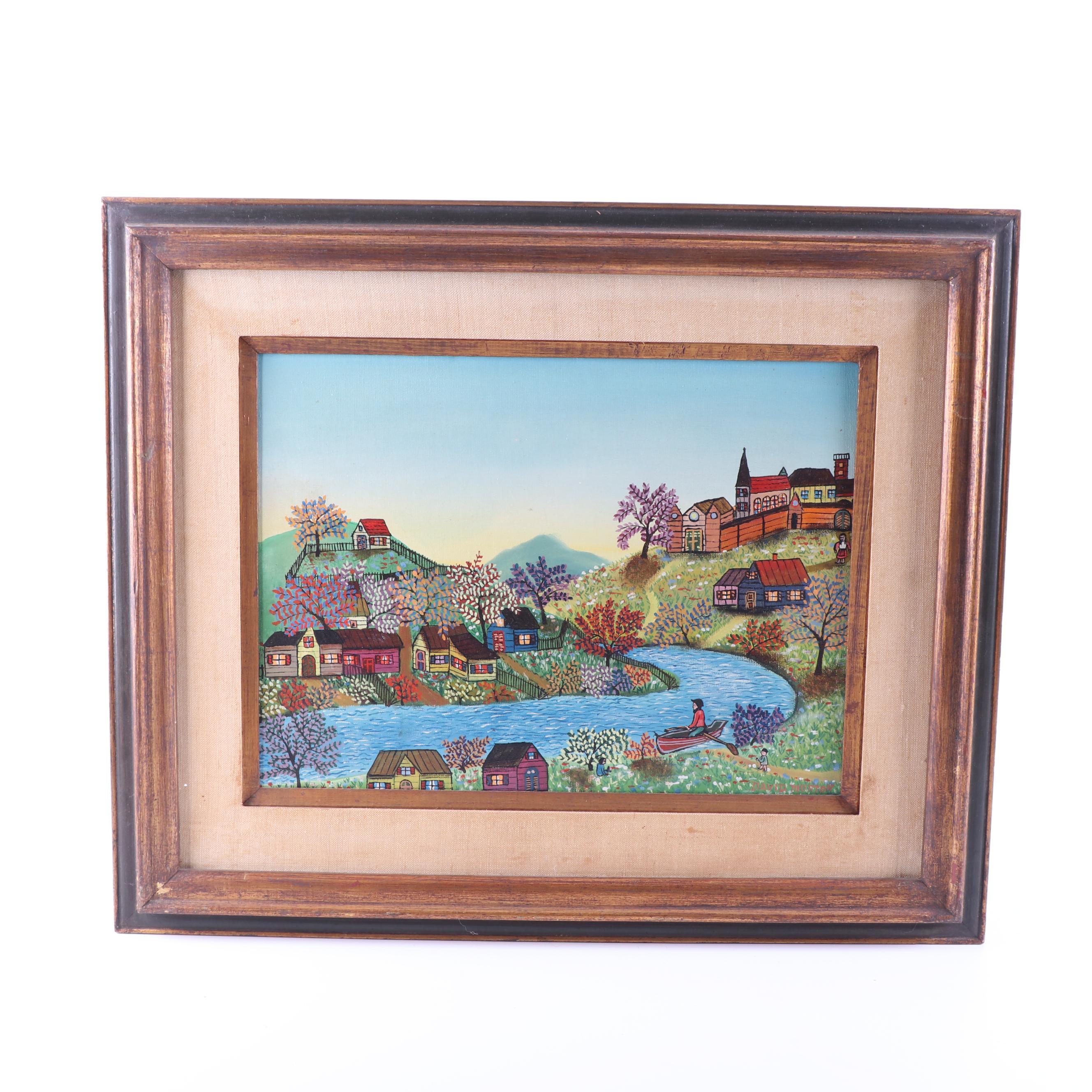 David Morton Naïve Landscape Paintings