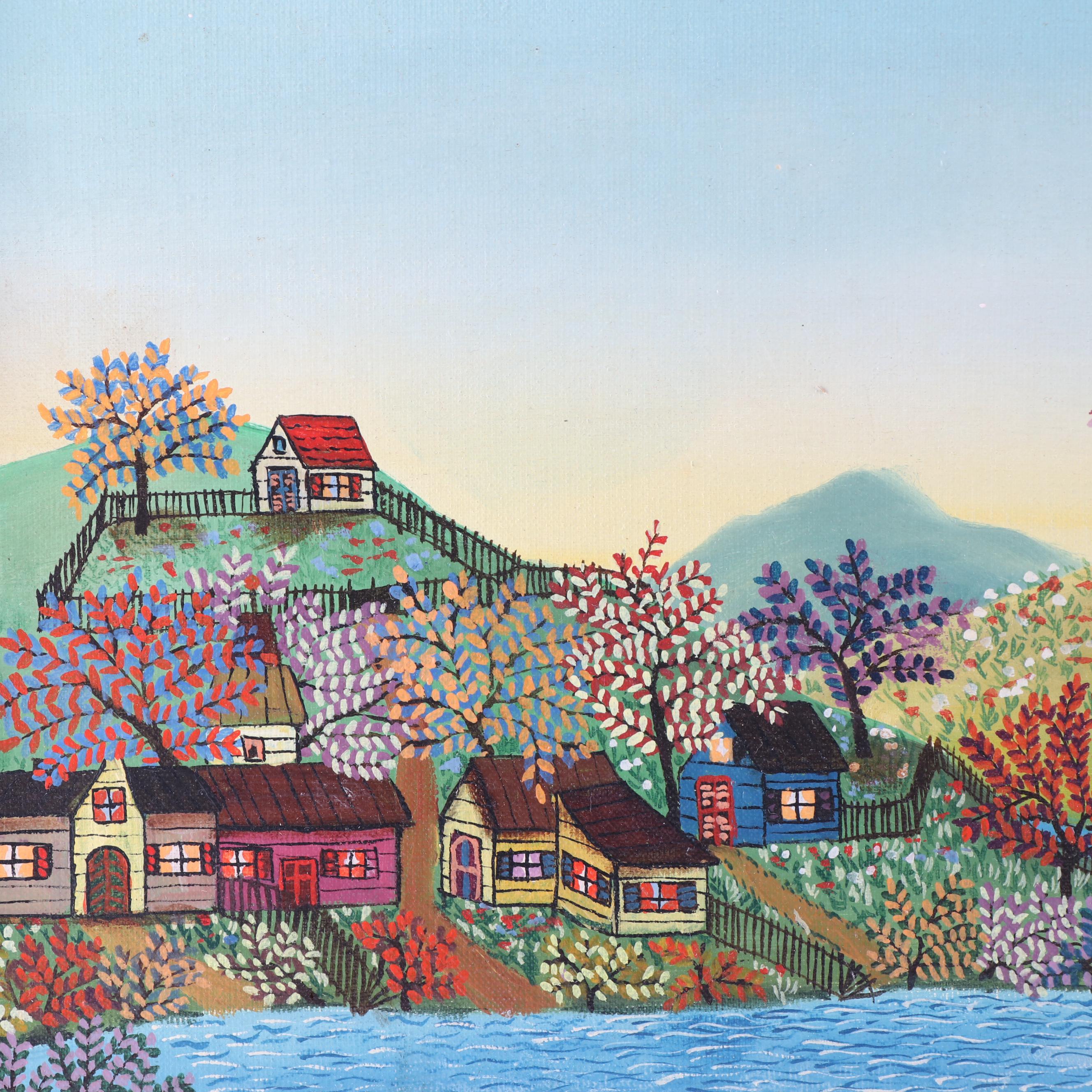 David Morton Naïve Landscape Paintings