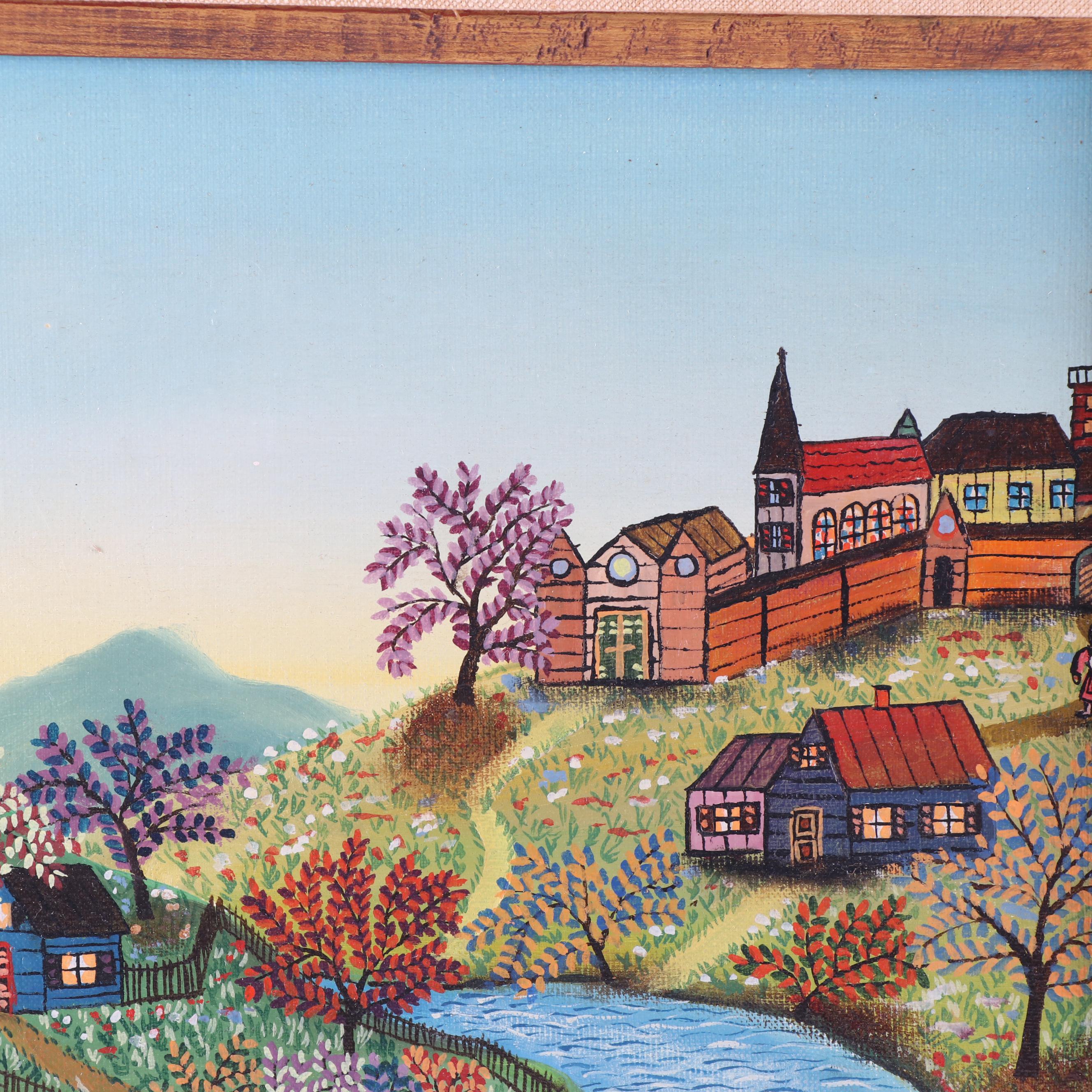 David Morton Naïve Landscape Paintings