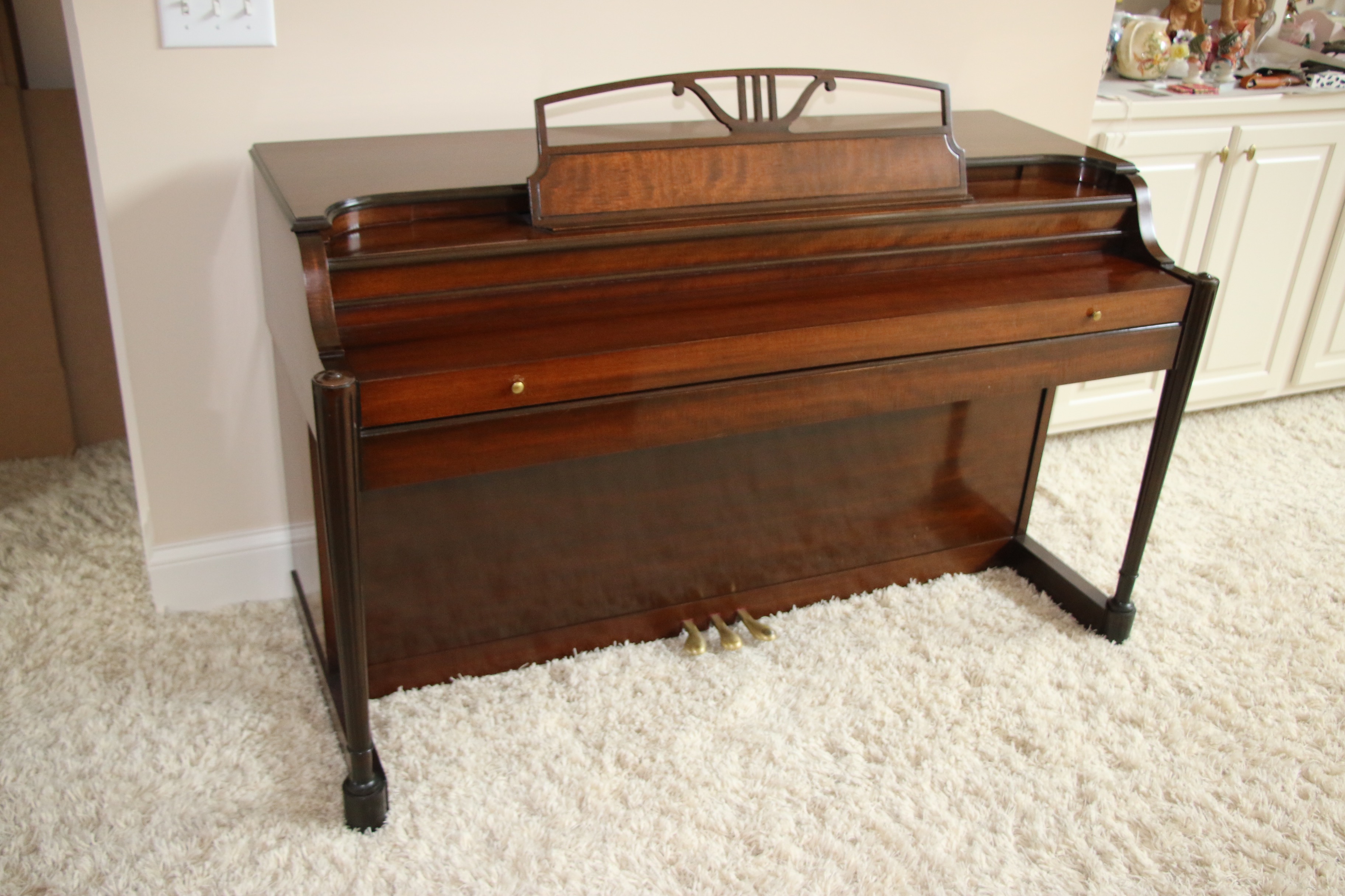 Baldwin Acrosonic Mahogany Upright Piano with Bench