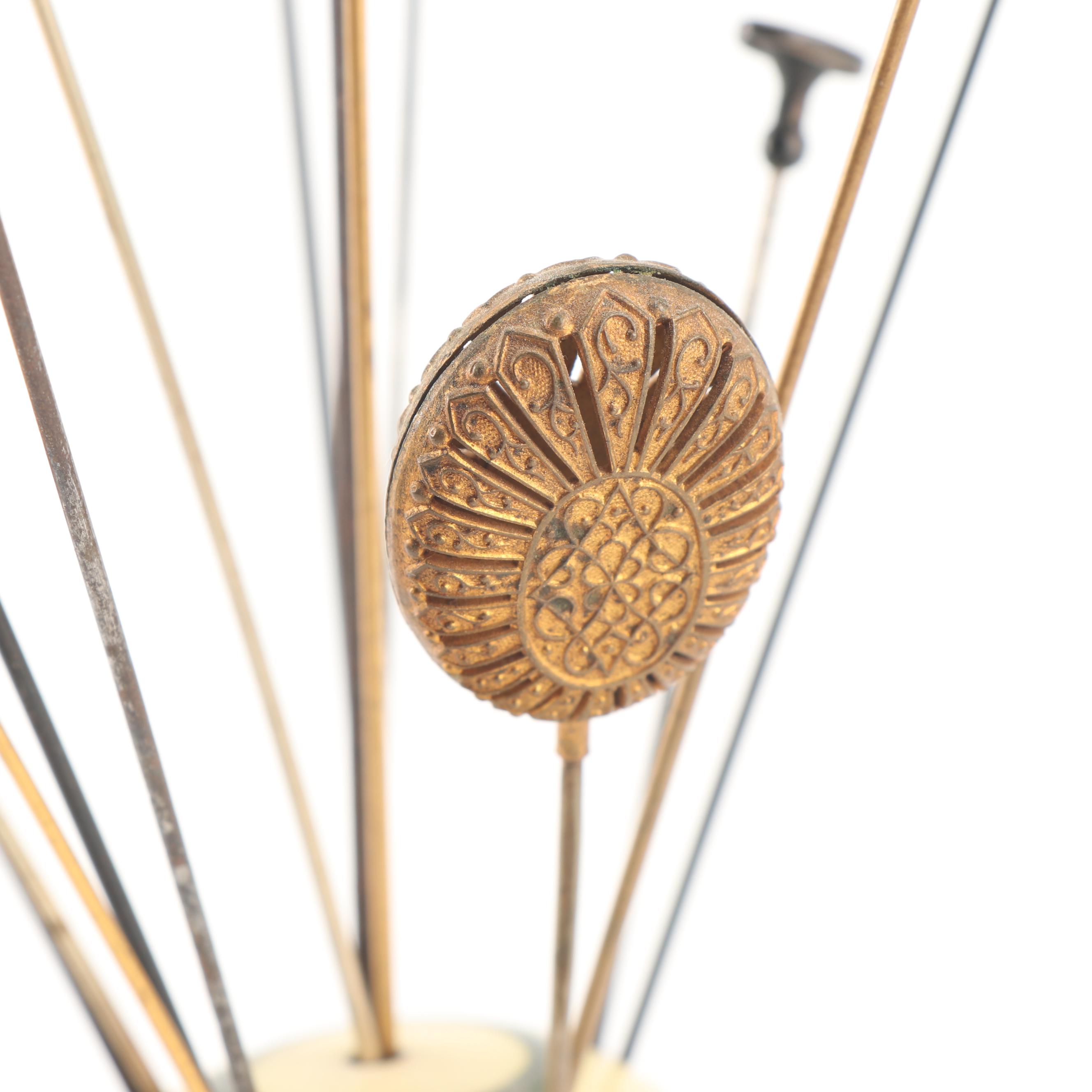 Victorian Hat Pins and Hand-Painted Hat Pin Holder