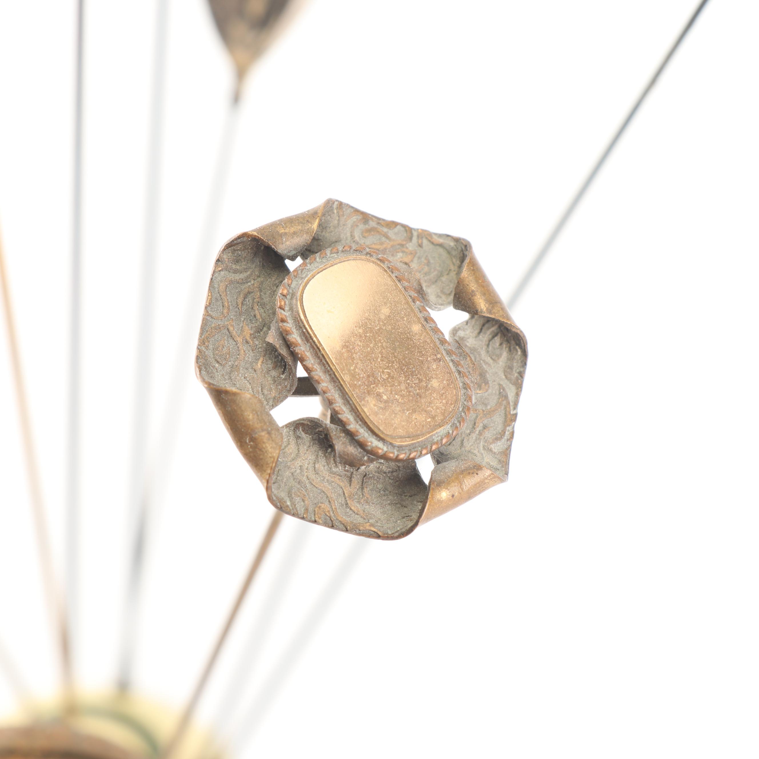 Victorian Hat Pins and Hand-Painted Hat Pin Holder