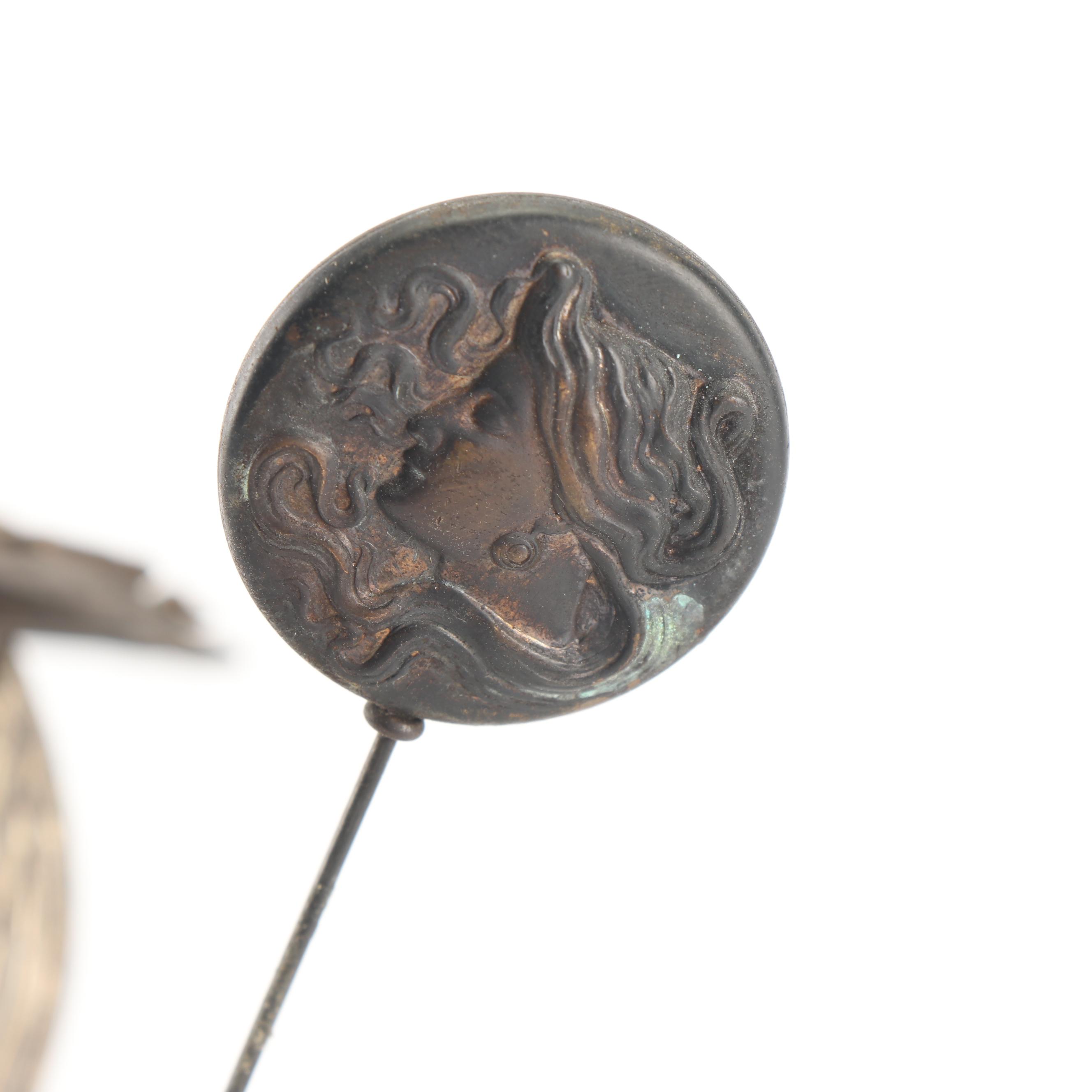 Victorian Hat Pins and Hand-Painted Hat Pin Holder