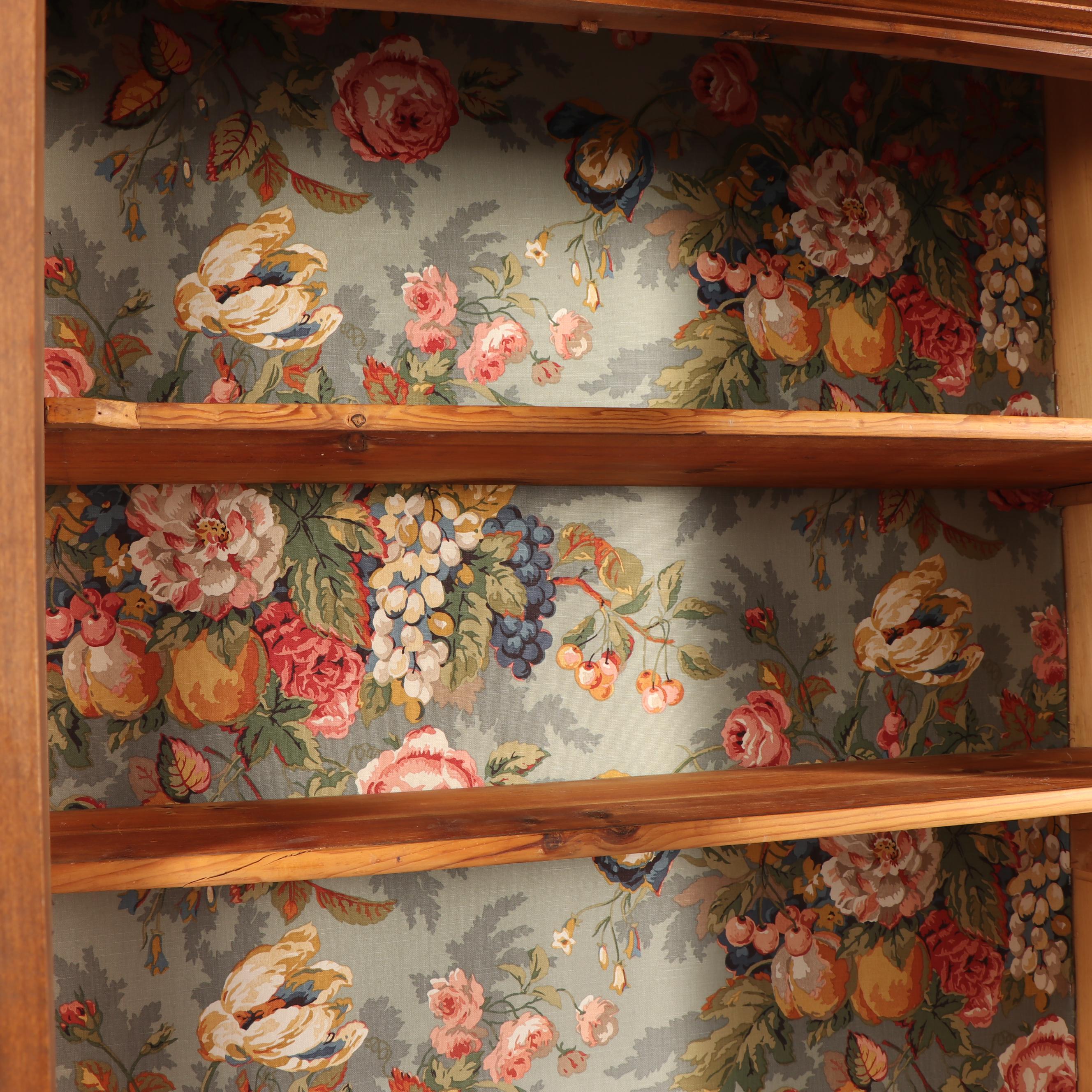 Federal Style Mixed Wood China Cabinet, 20th Century