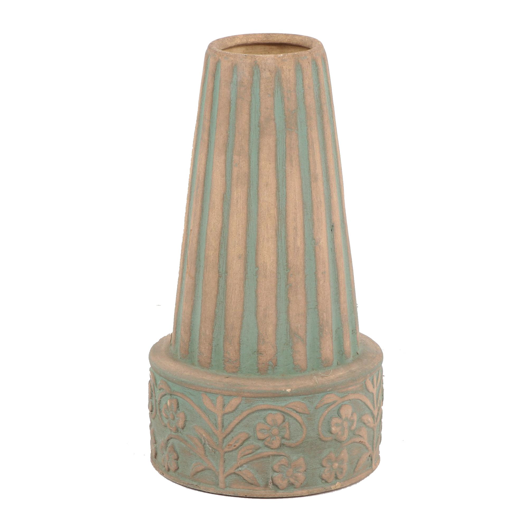 Embossed Earthenware Pedestal Base