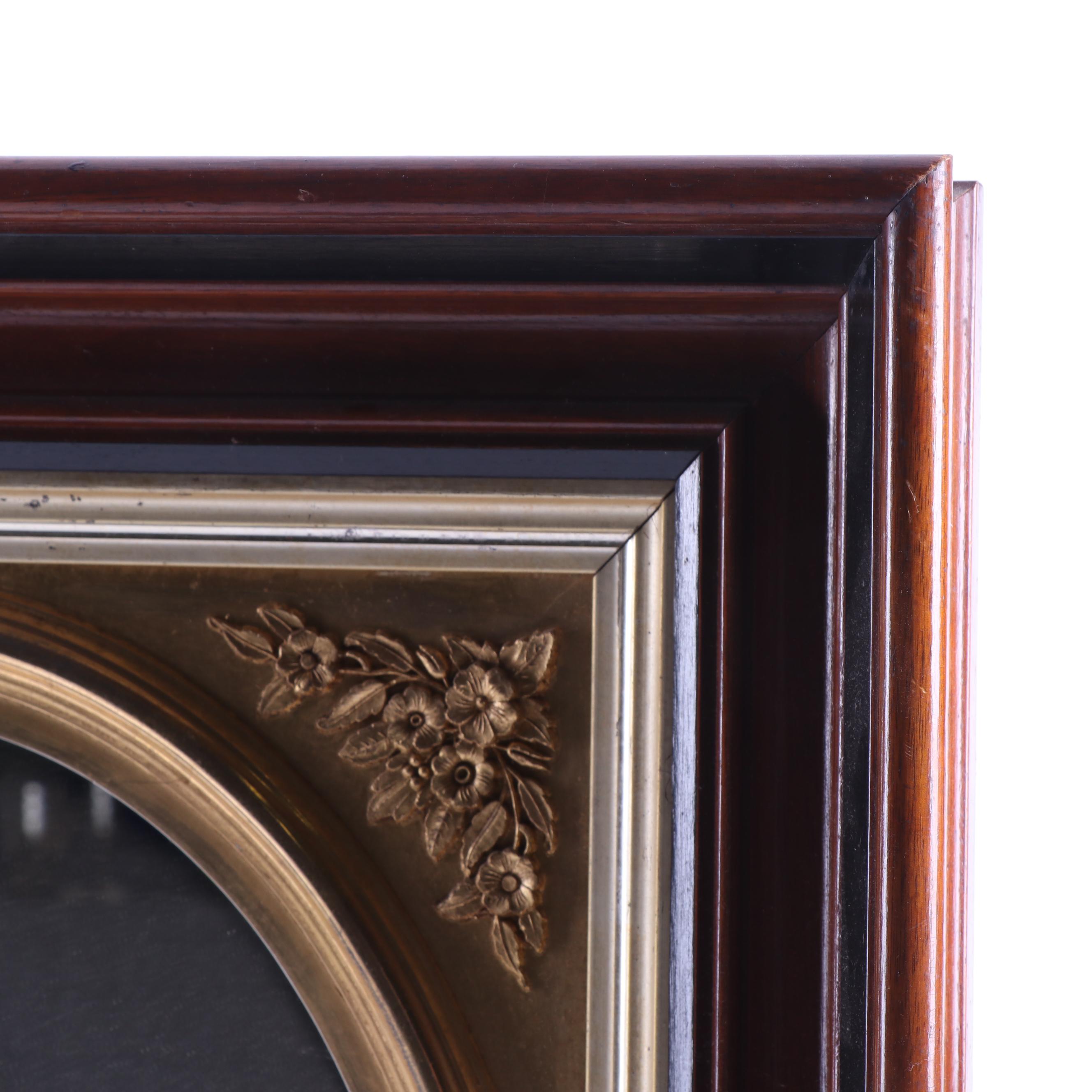 Mahogany and Gilt Wood Mirror