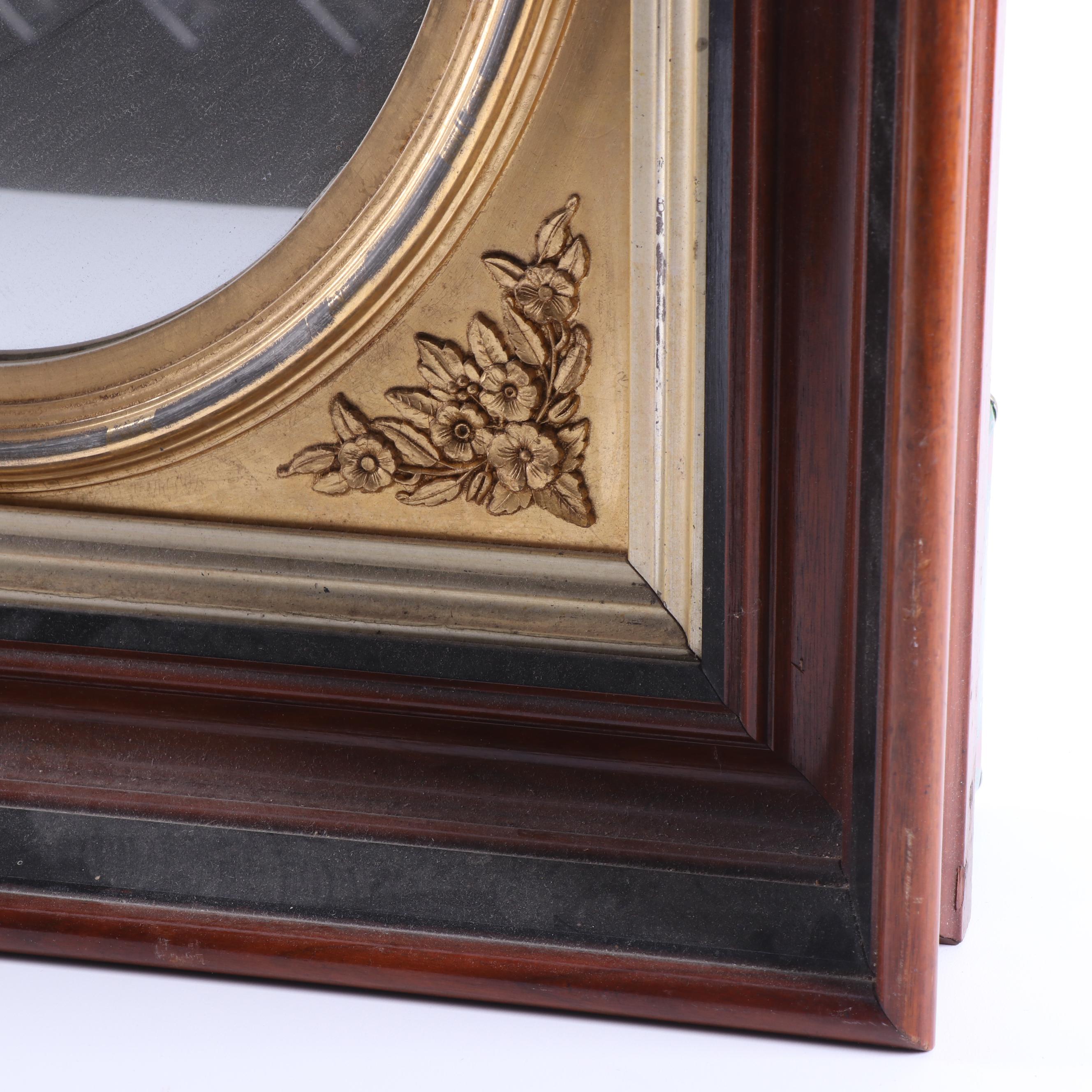 Mahogany and Gilt Wood Mirror