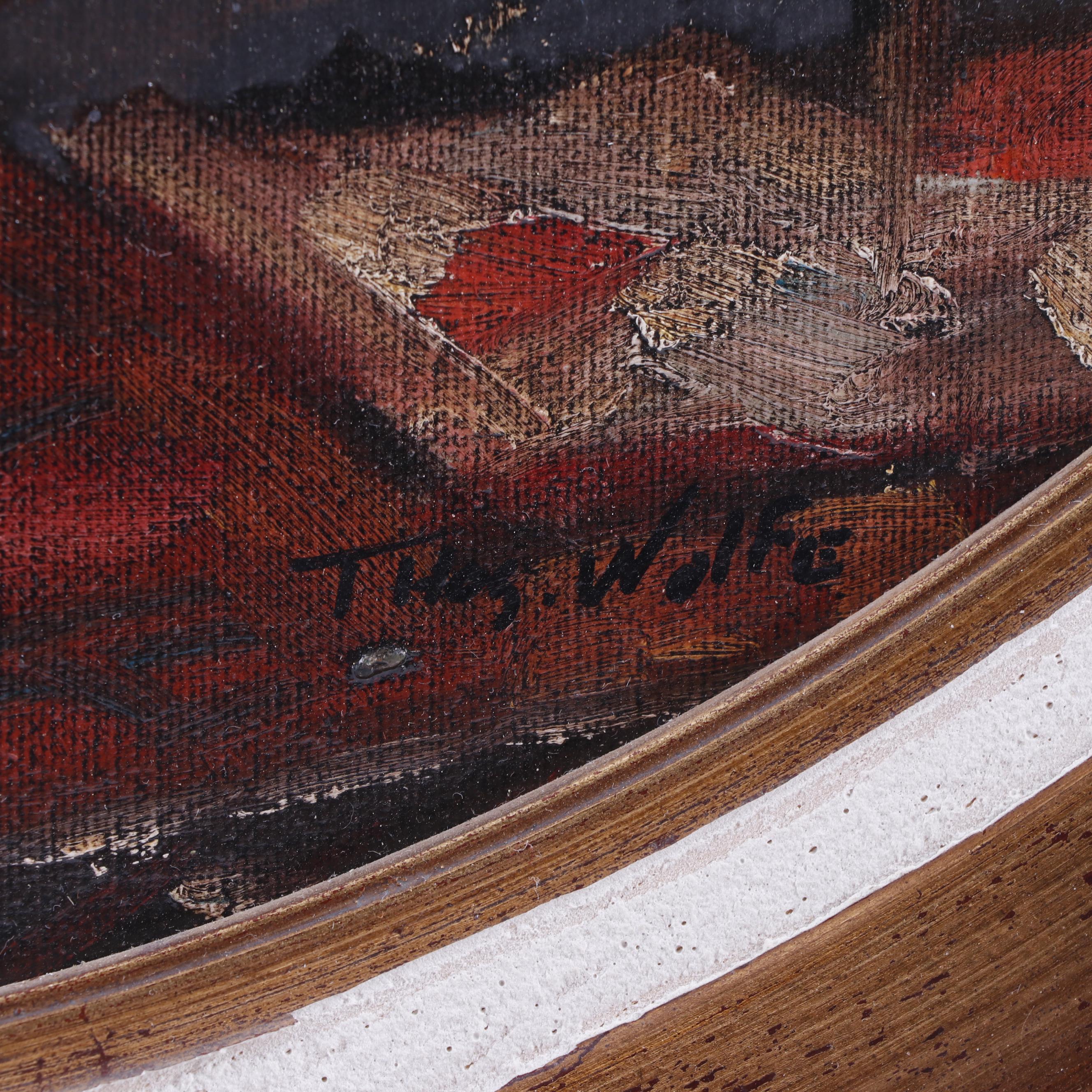 Thomas Wolfe Oil Painting of Men at a Table