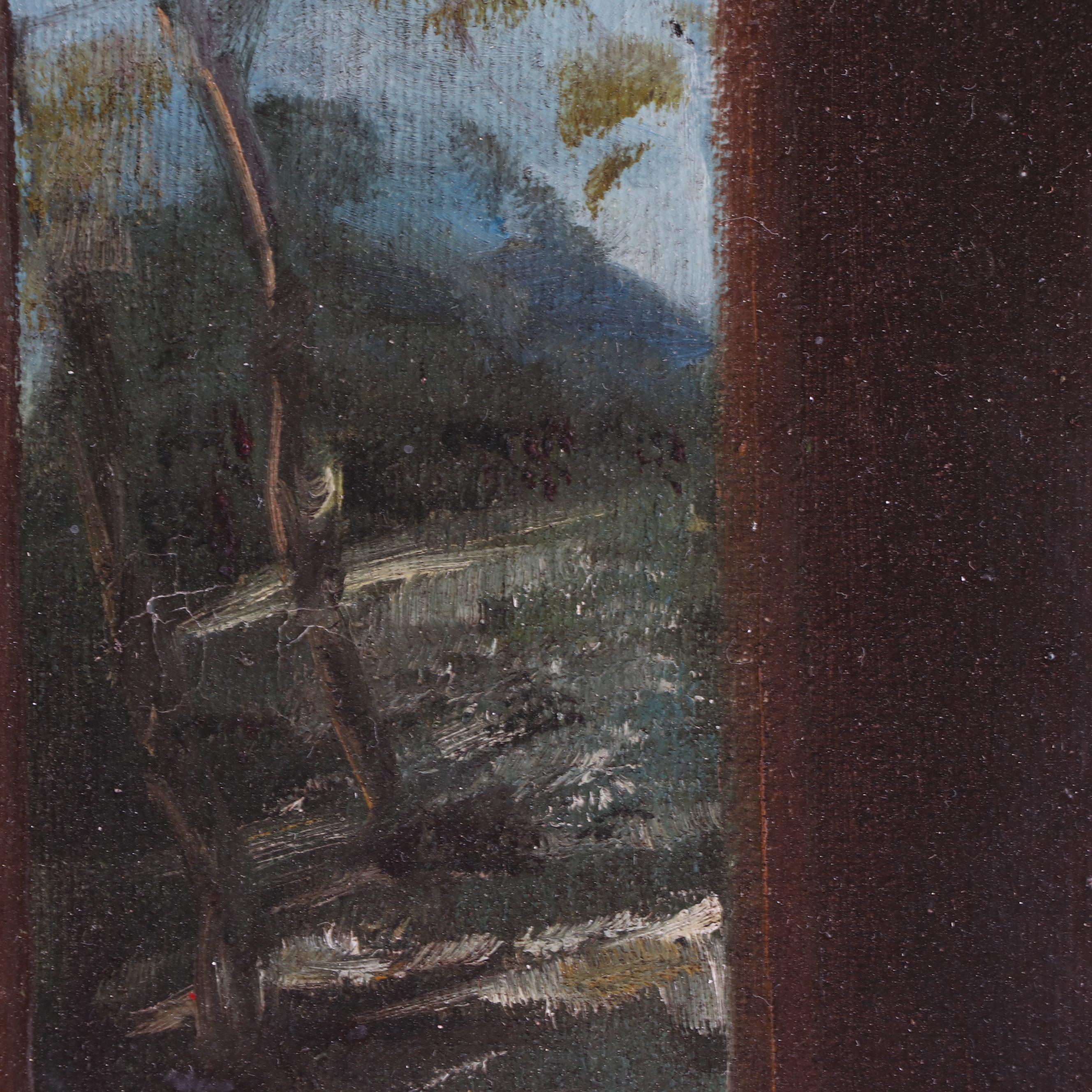 Thomas Wolfe Oil Painting of Men at a Table