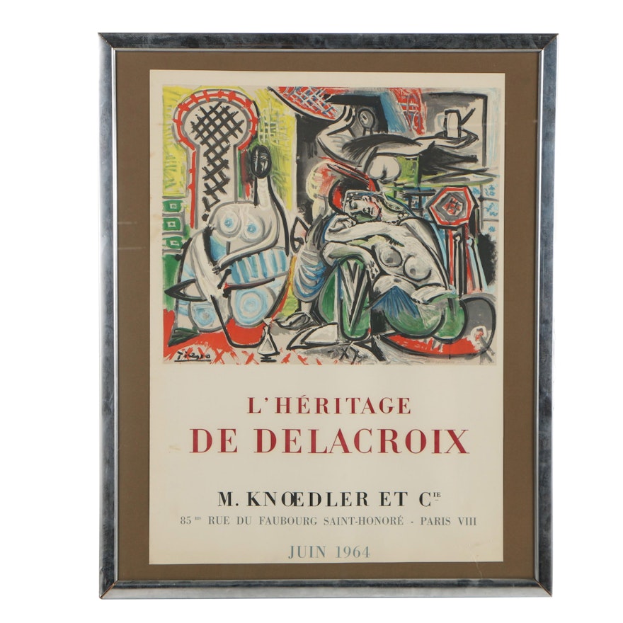 Henri Deschamps Lithograph Exhibition Poster after Pablo Picasso