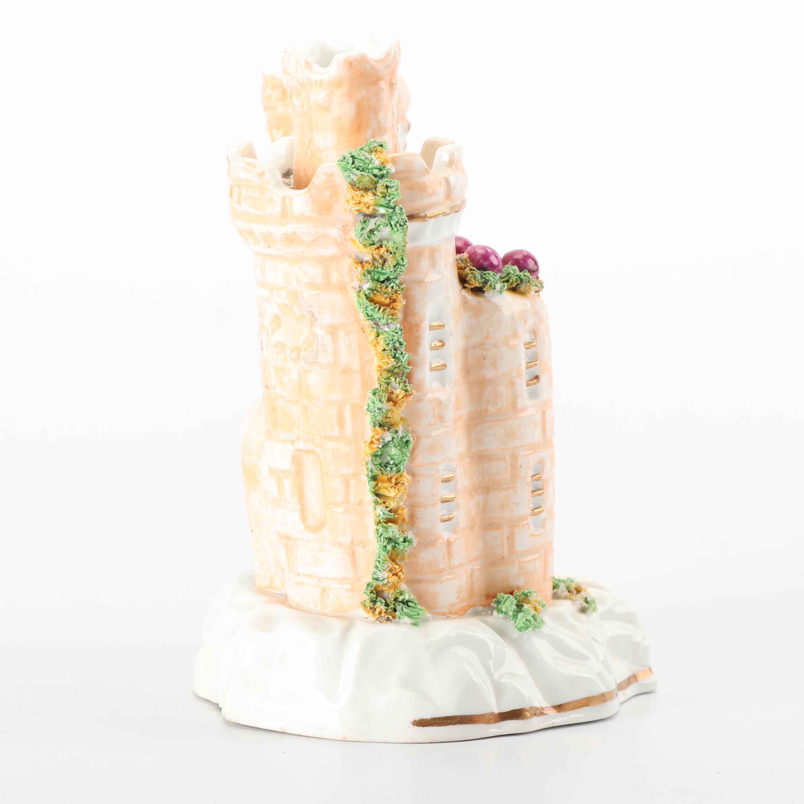 Staffordshire Figurine of Warwick Castle, 19th Century