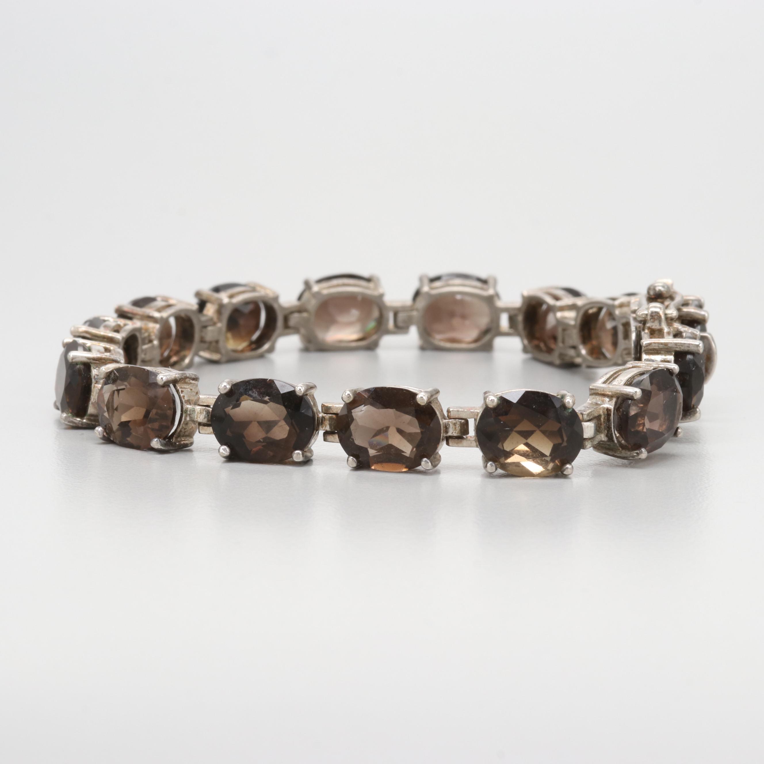 Sterling Silver Smoky Quartz Bracelet