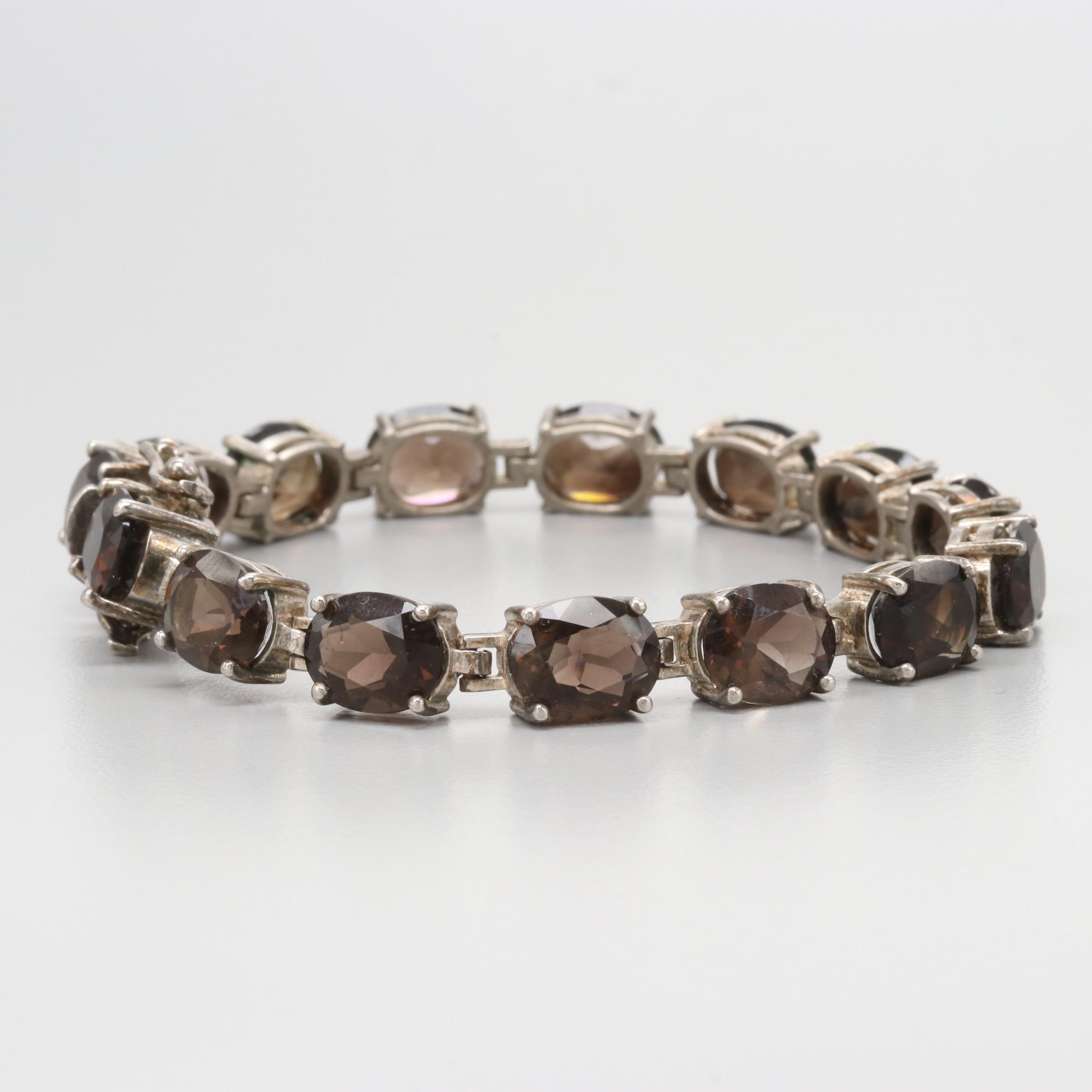 Sterling Silver Smoky Quartz Bracelet