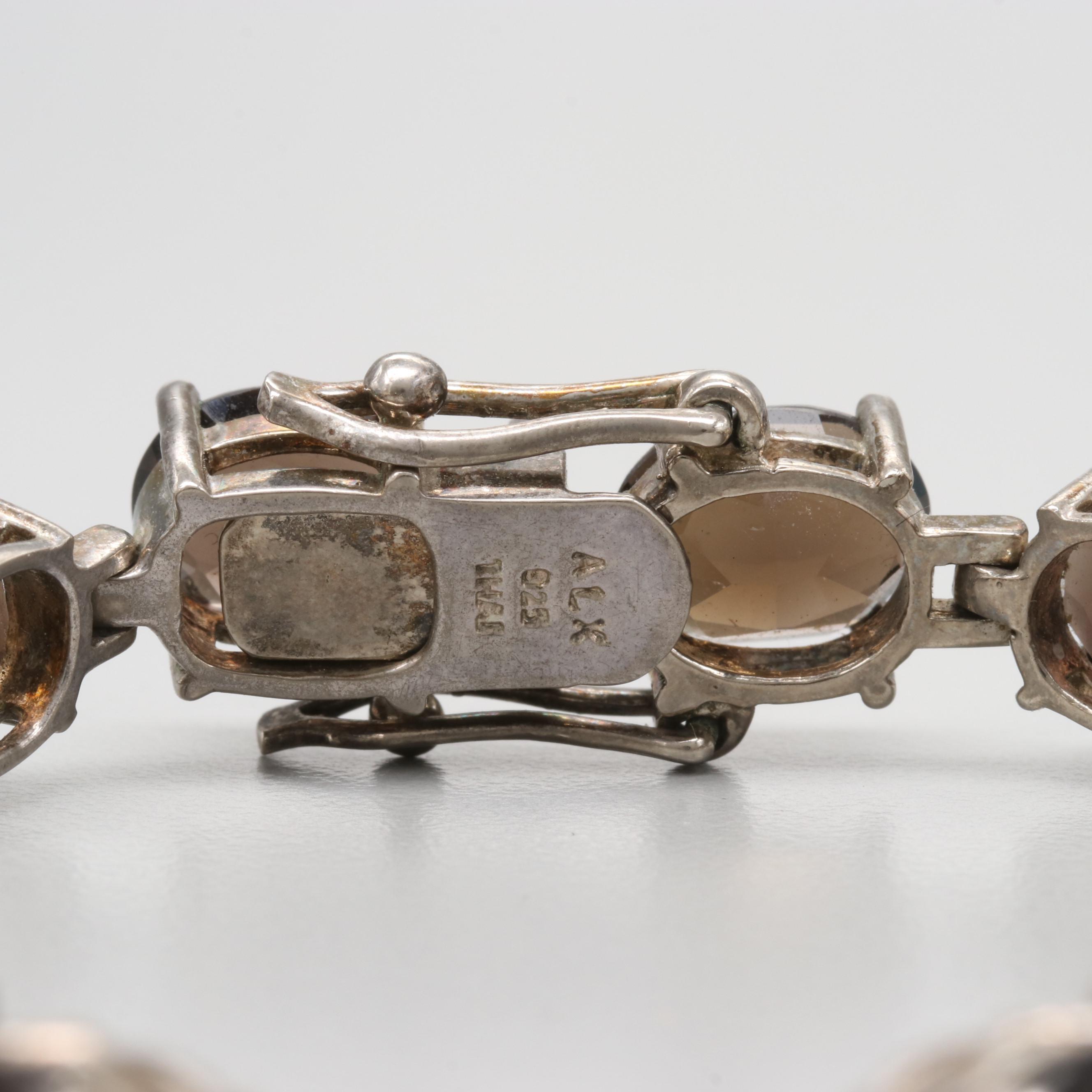 Sterling Silver Smoky Quartz Bracelet