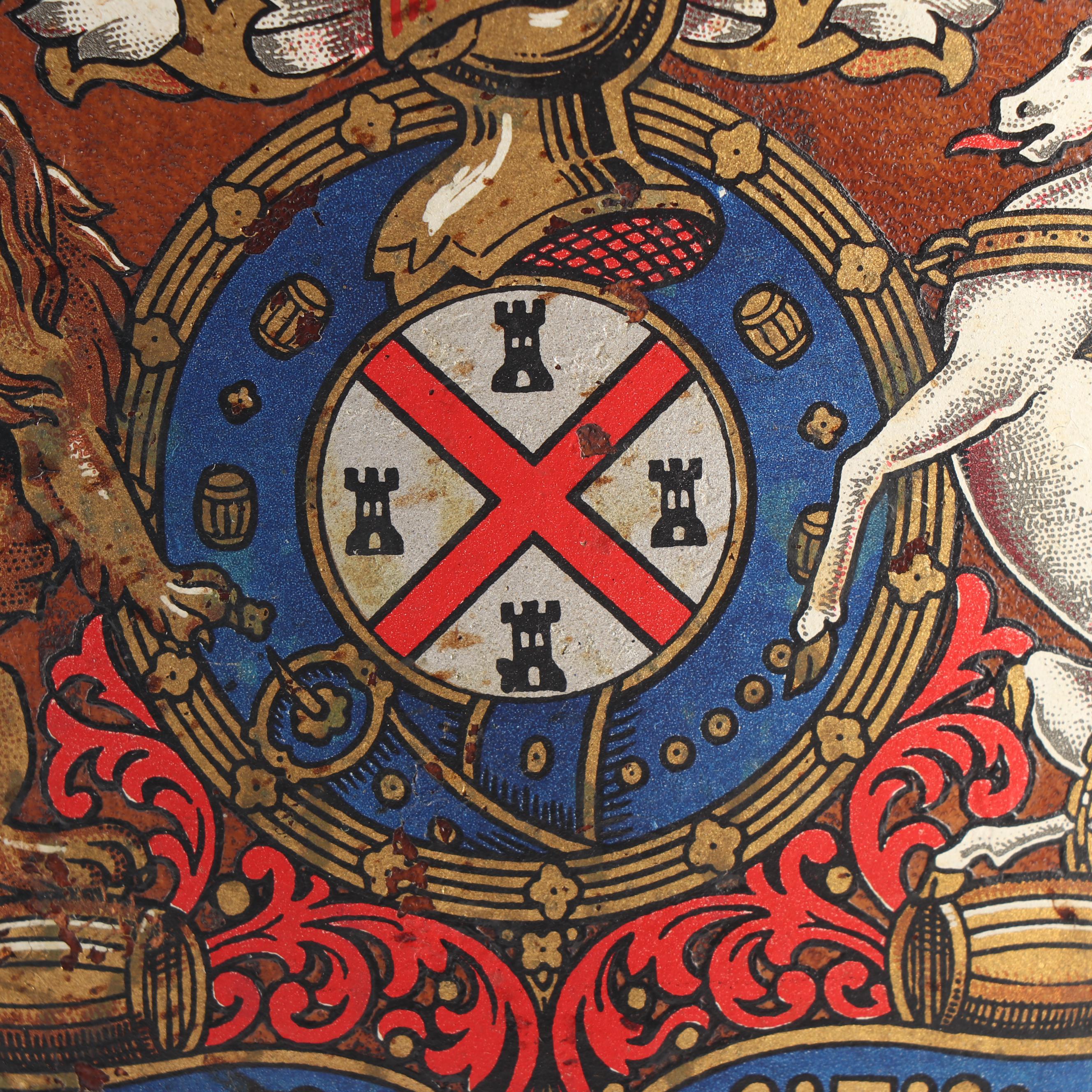 Neiman Marcus Armorial Leather Wrapped Ice Bucket