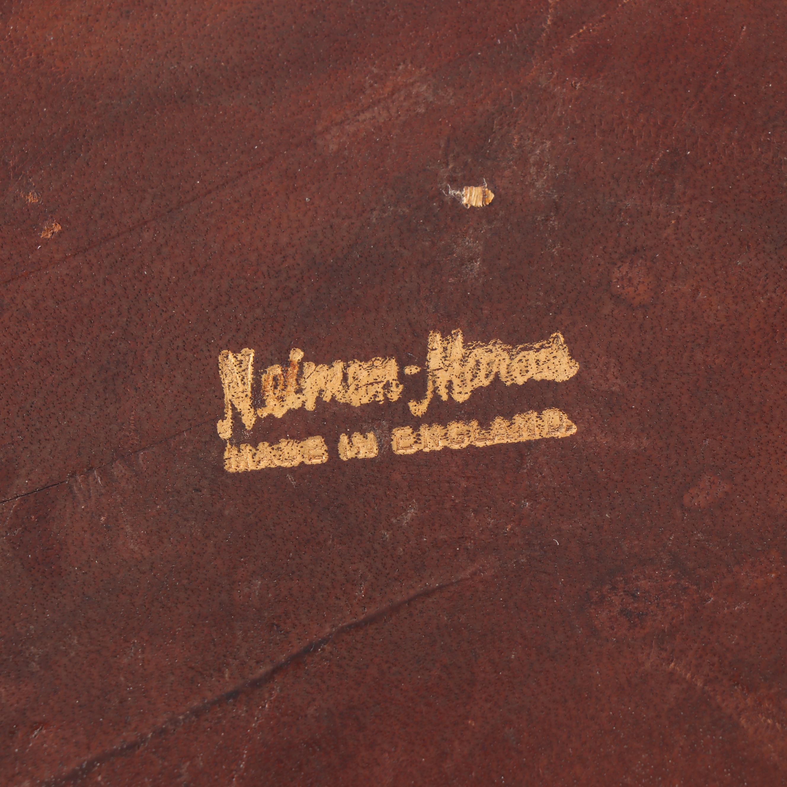 Neiman Marcus Armorial Leather Wrapped Ice Bucket