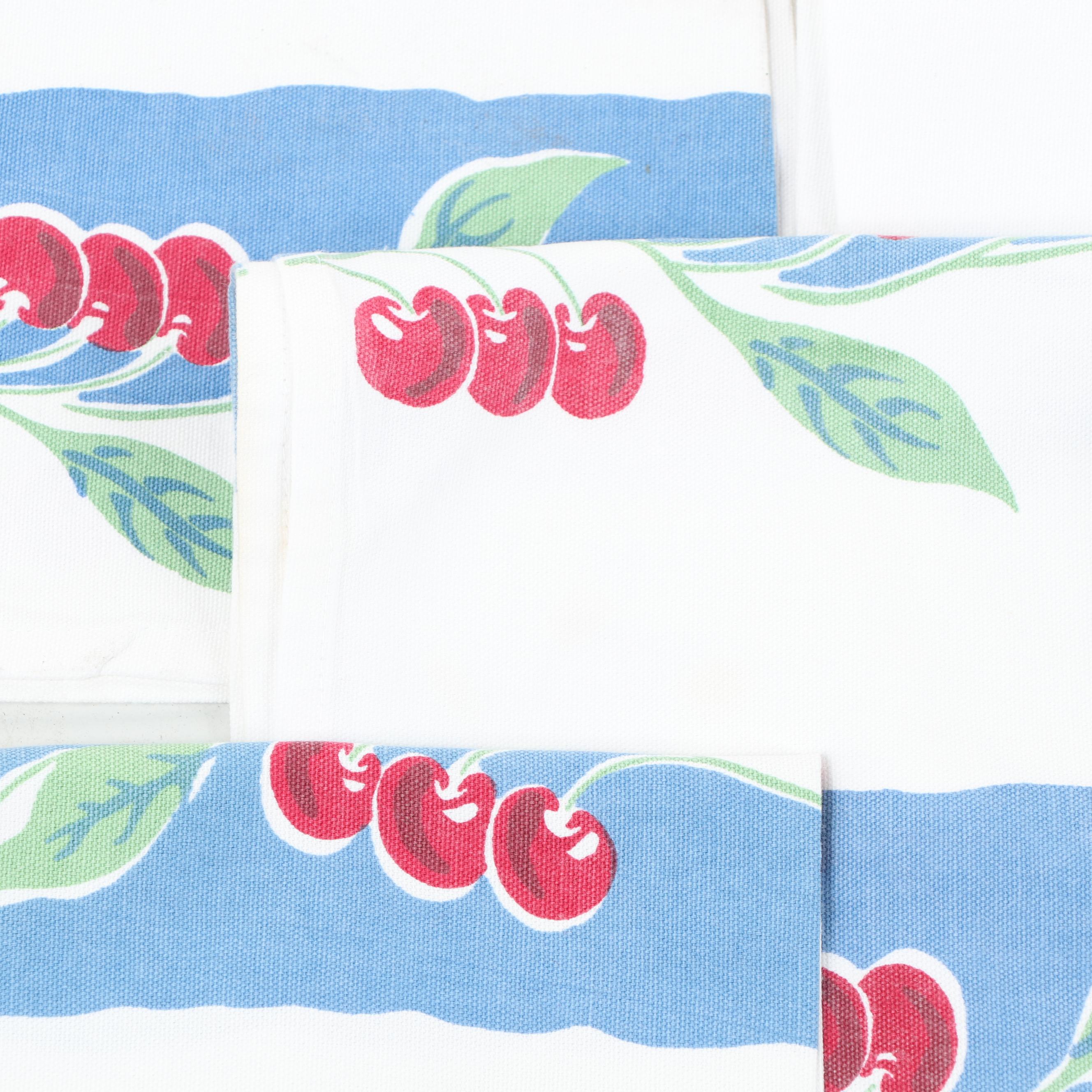 Crate & Barrel Vintage Print Cotton Napkins and Tablecloths