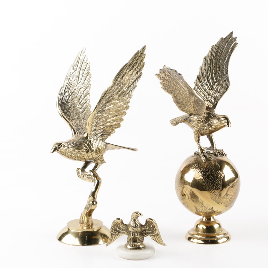 American Bald Eagle Brass Sculptures