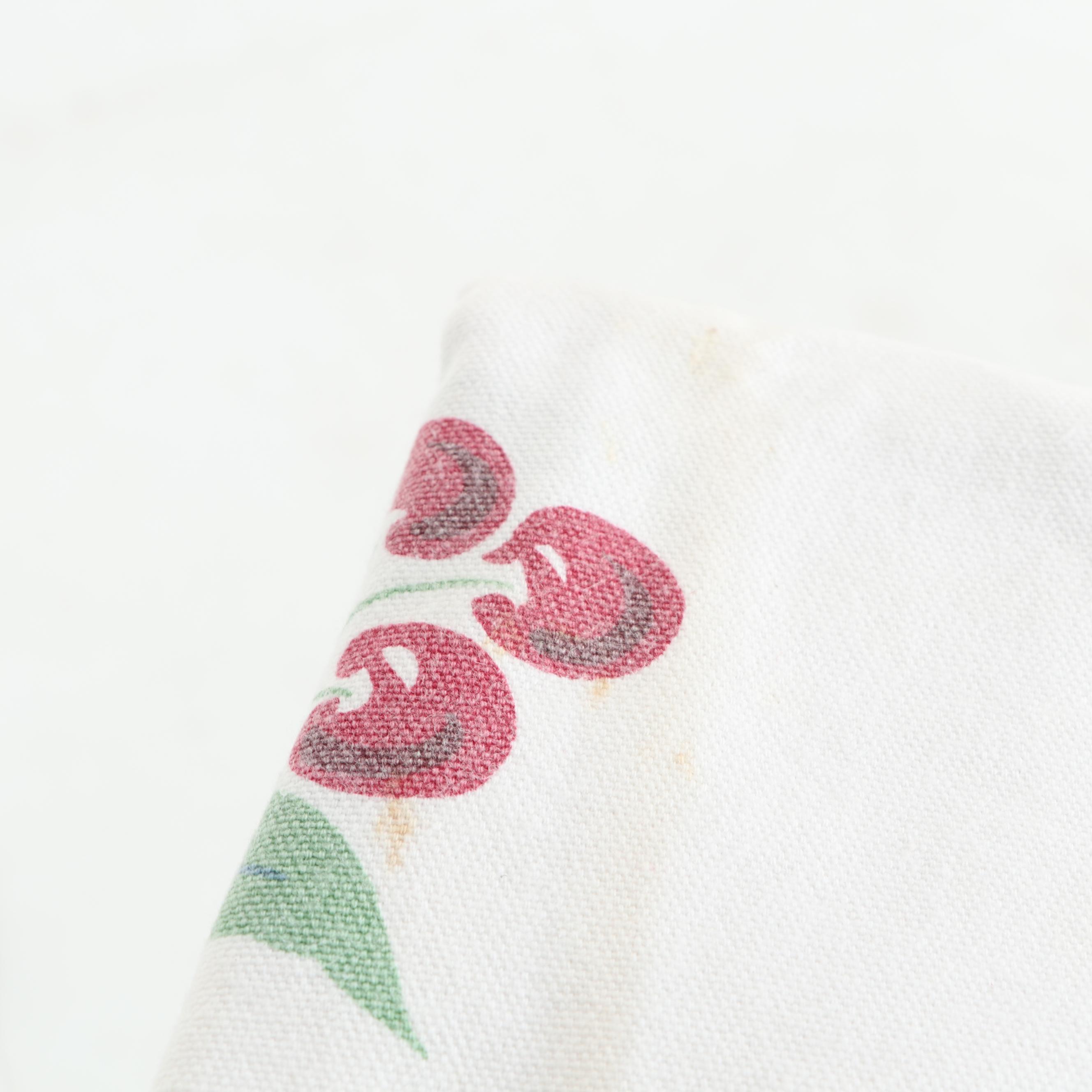 Crate & Barrel Vintage Print Cotton Tablecloth and Napkins