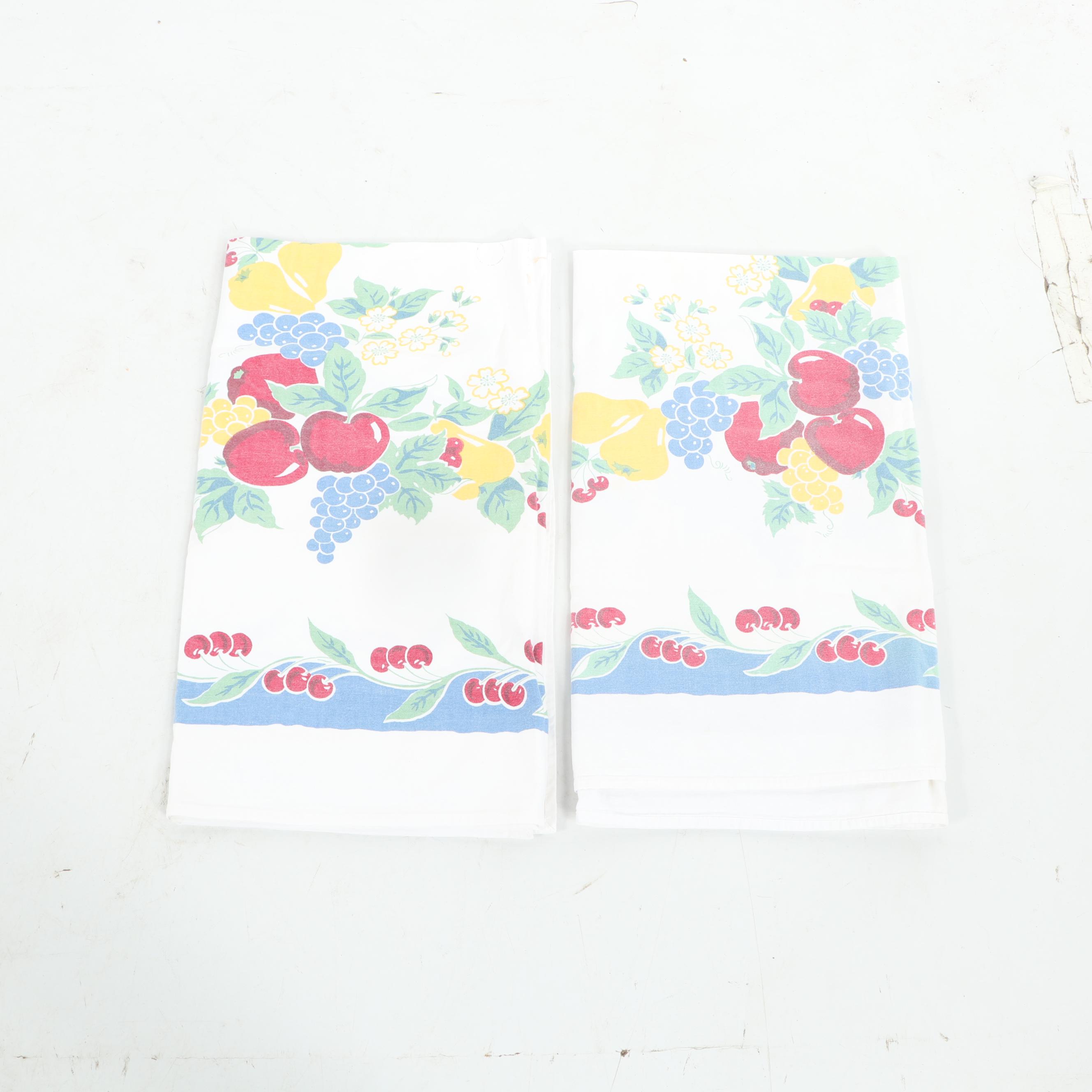 Crate & Barrel Vintage Print Cotton Napkins and Tablecloths