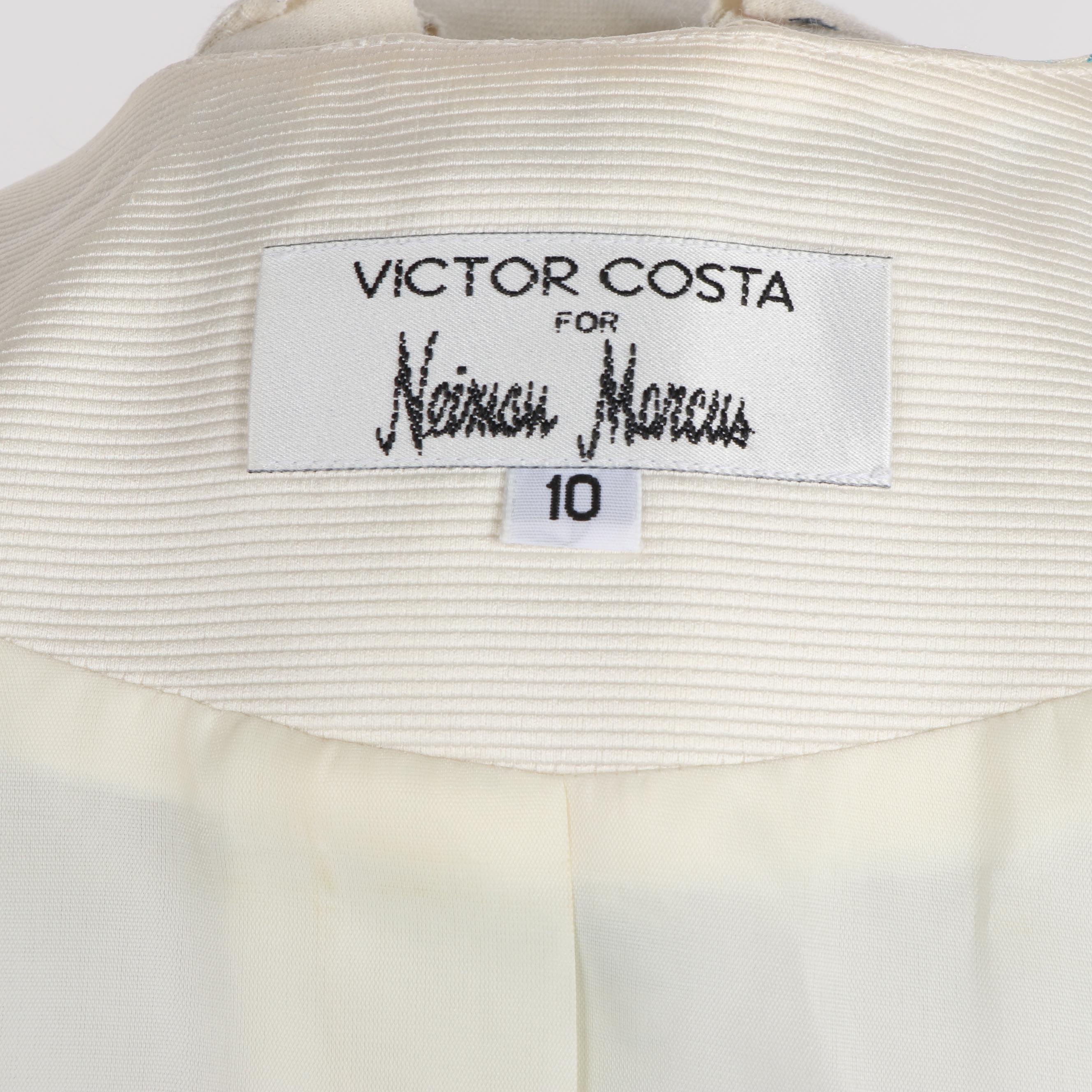 Victor Costa for Neiman Marcus Skirt Suit with Rhinestone Buttons
