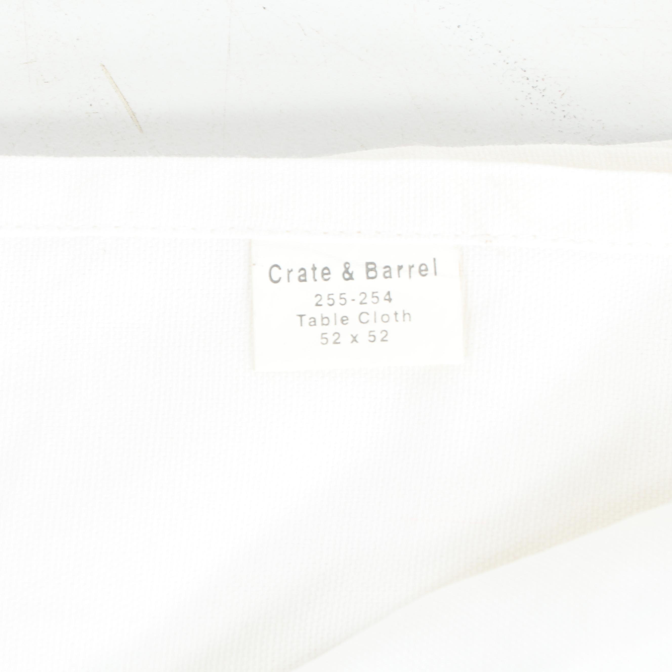 Crate & Barrel Vintage Print Cotton Napkins and Tablecloths