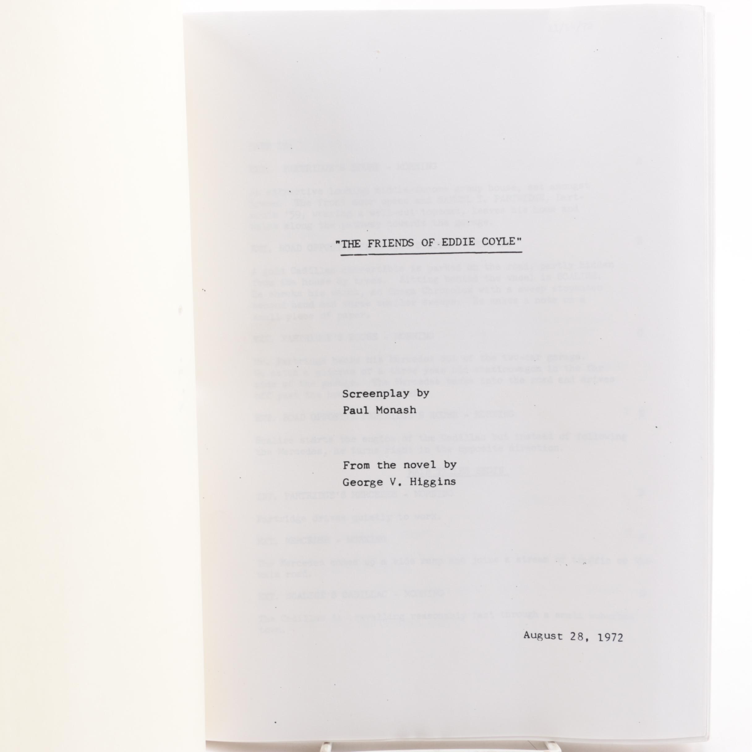 1972 "The Friends of Eddie Coyle" Screenplay by Paul Monash