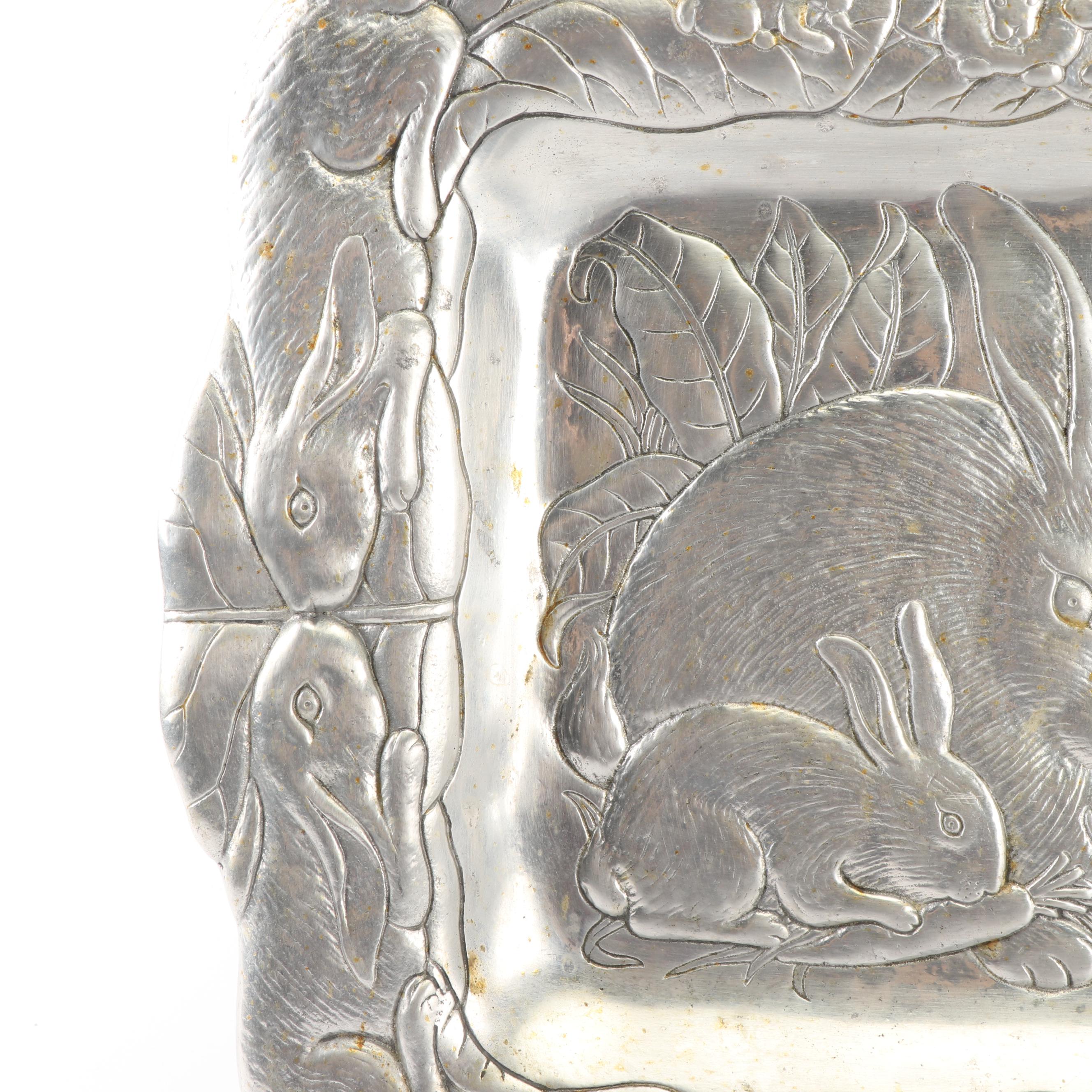 Arthur Court "Bunnies" Aluminum Hollowware Serveware