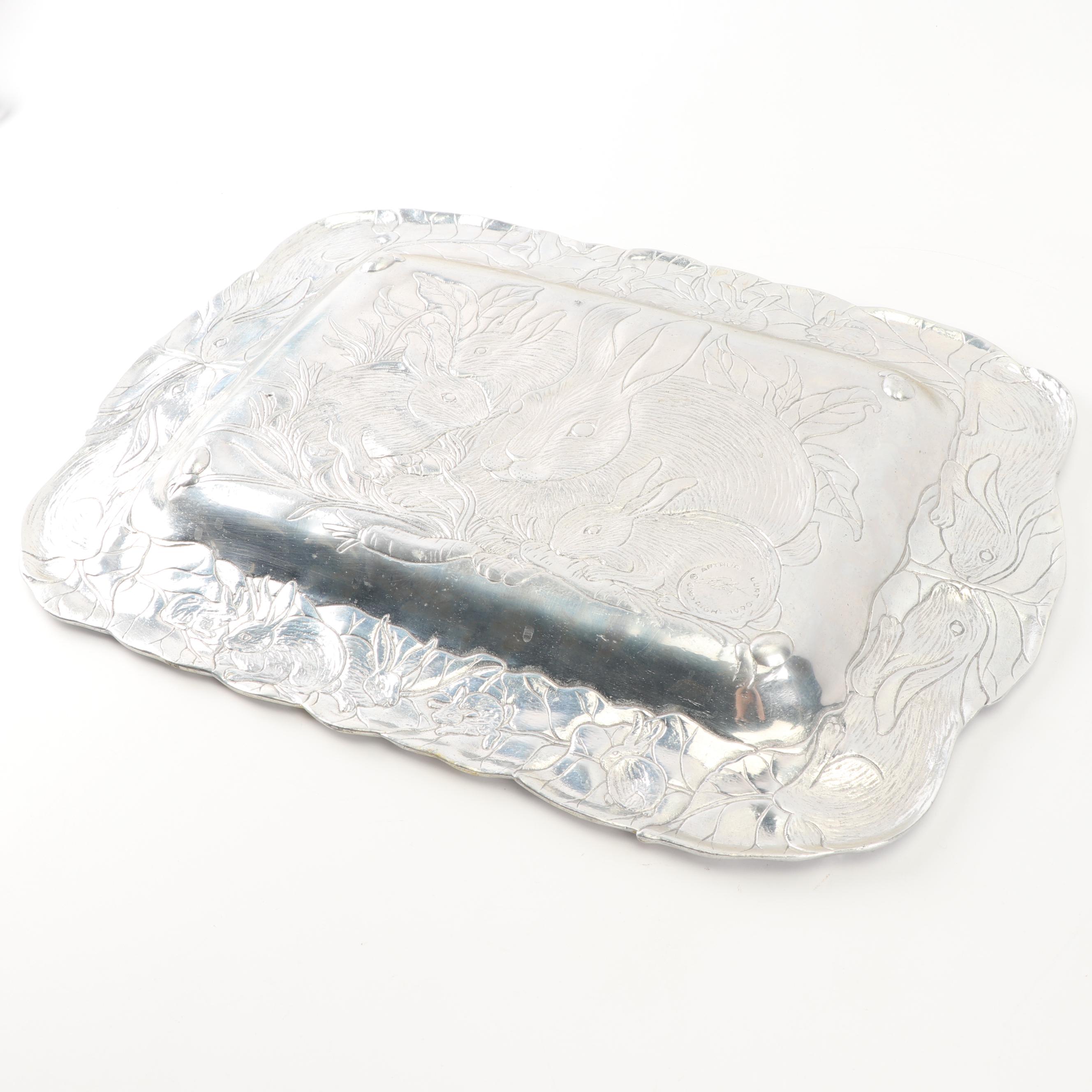 Arthur Court "Bunnies" Aluminum Hollowware Serveware