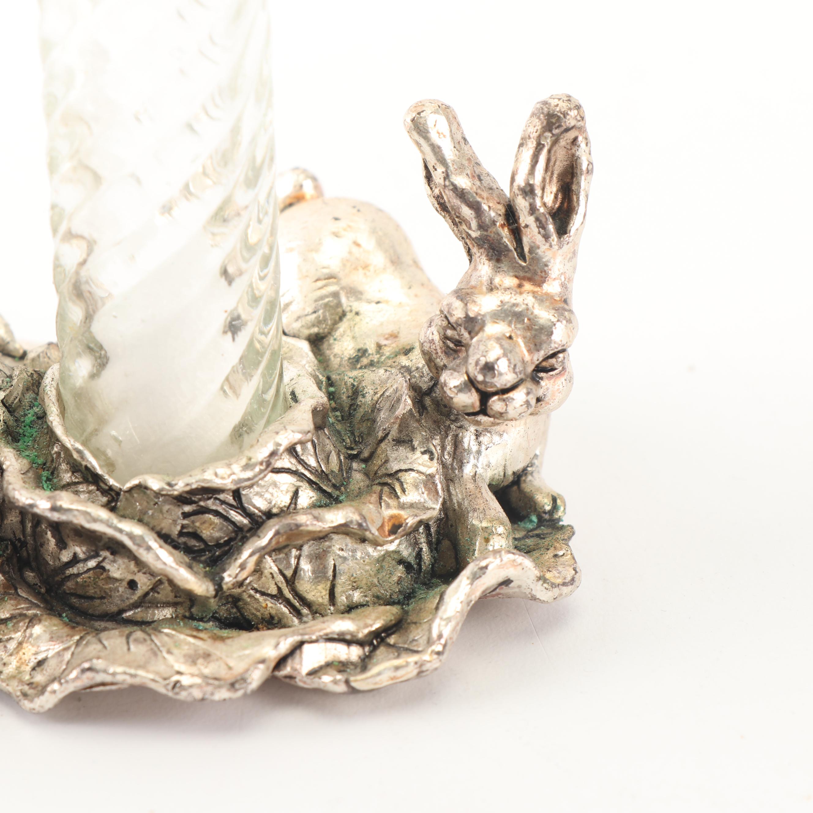 Arthur Court "Bunnies" Aluminum Hollowware Serveware