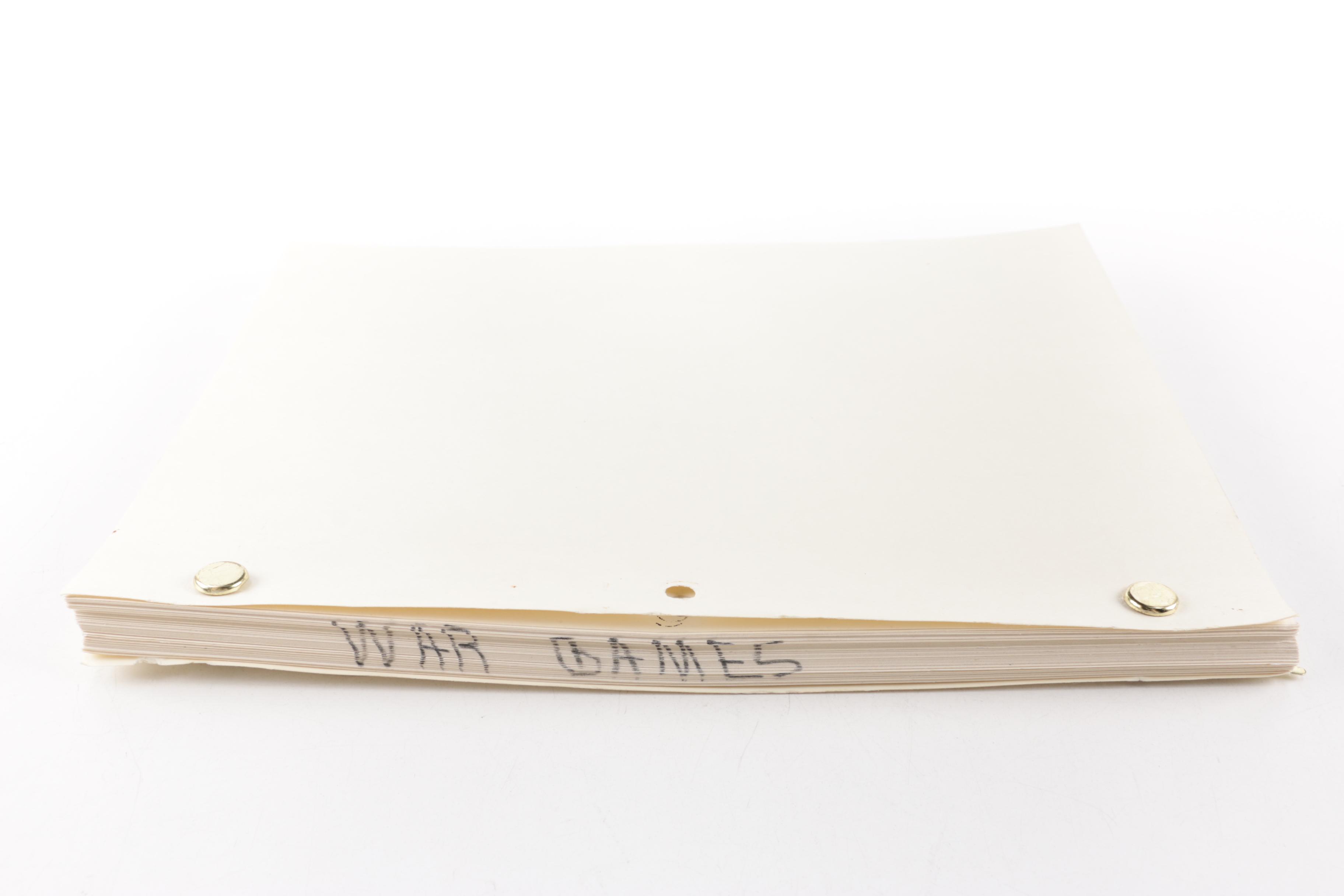 "WarGames" Screenplay by Lawrence Lasker, Walter F. Parkes, and Walon Green